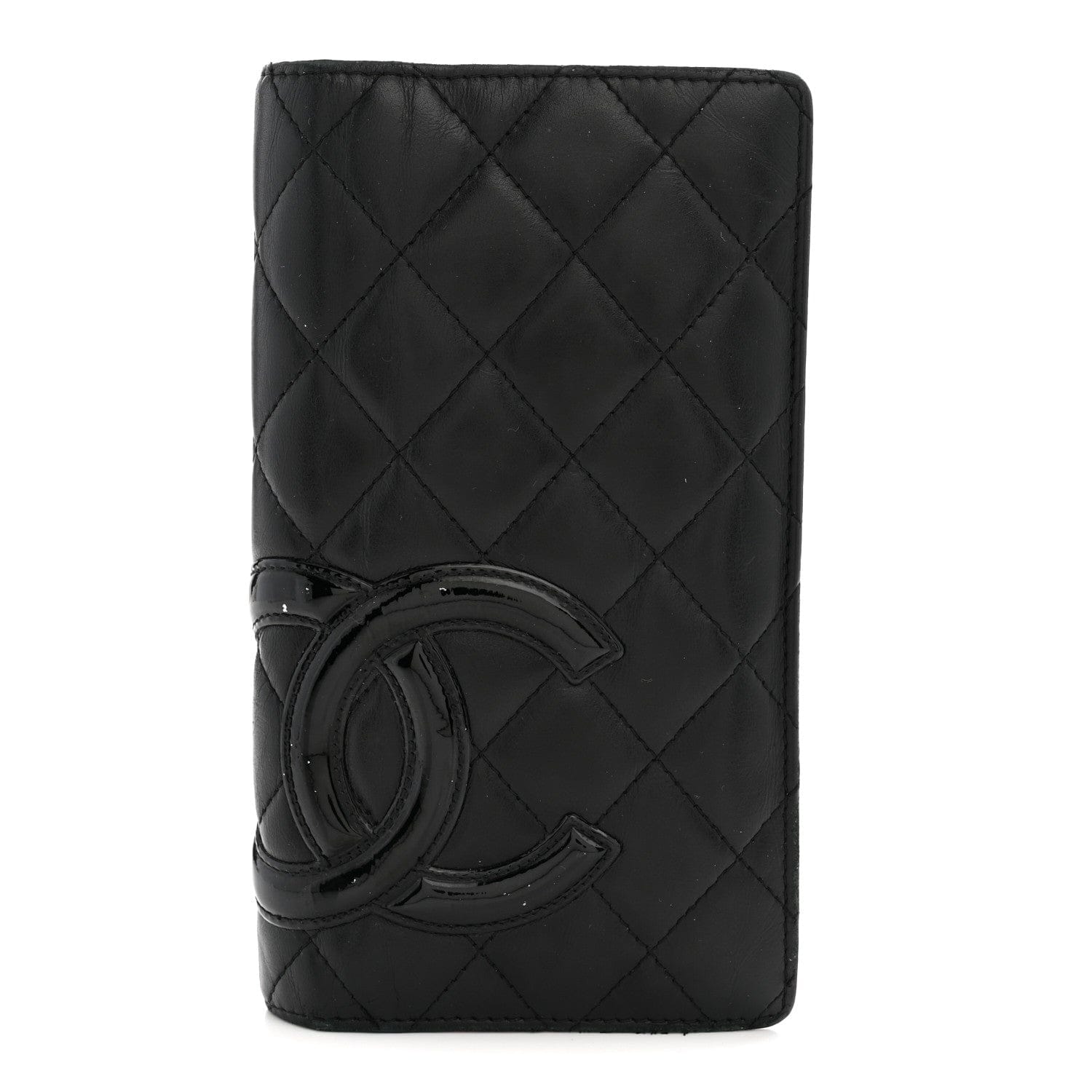 Chanel Calfskin Quilted Cambon Yen Wallet Black