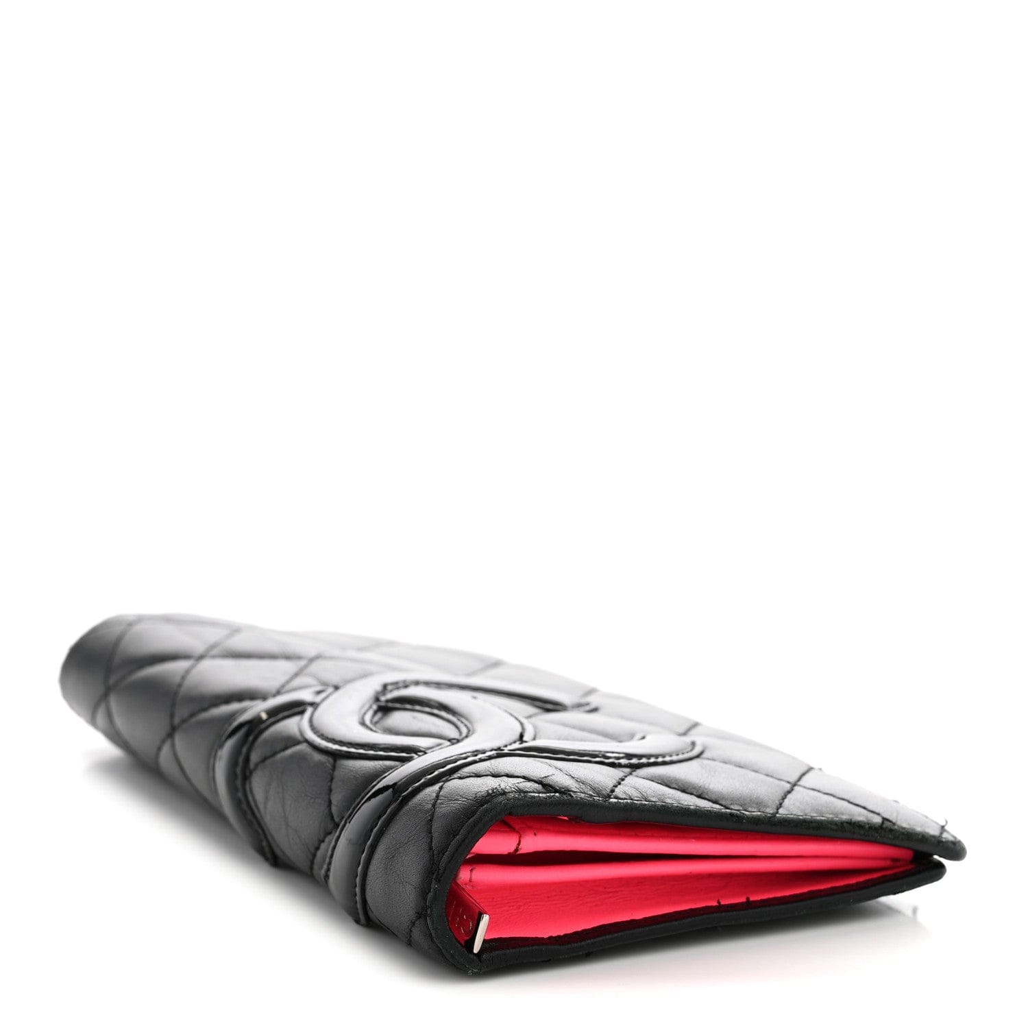 Chanel Calfskin Quilted Cambon Yen Wallet Black