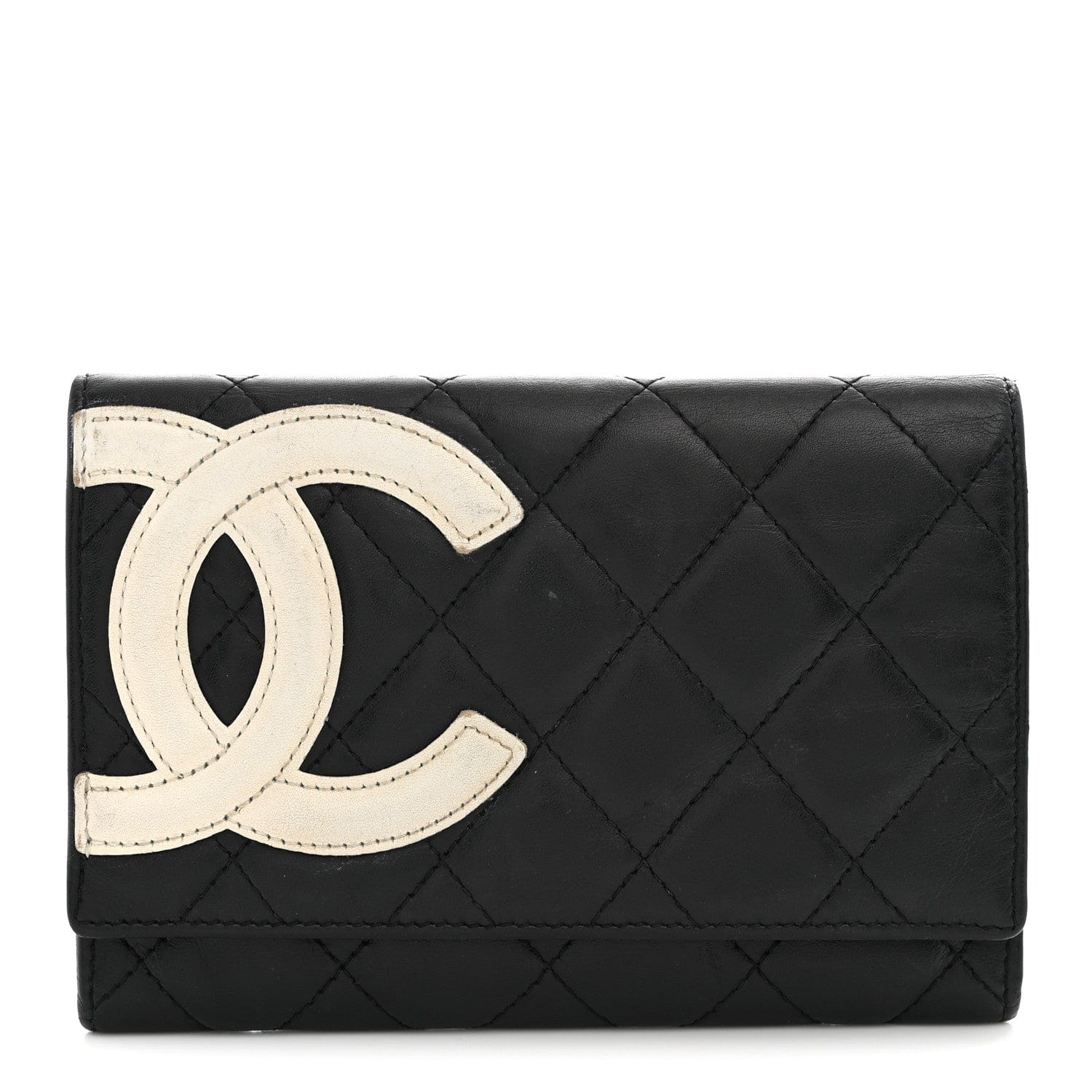 Chanel Calfskin Quilted Cambon Flap Wallet Black
