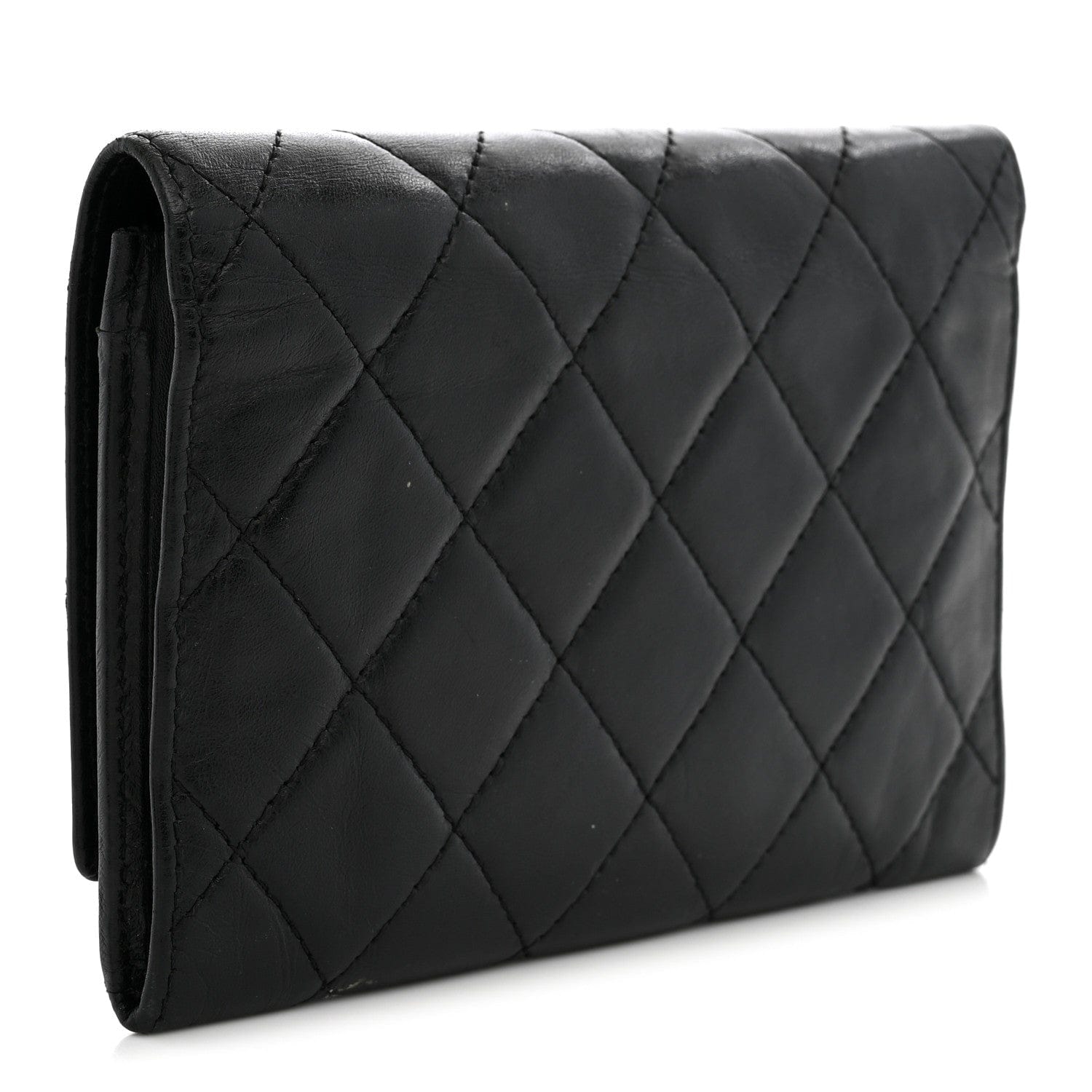 Chanel Calfskin Quilted Cambon Flap Wallet Black