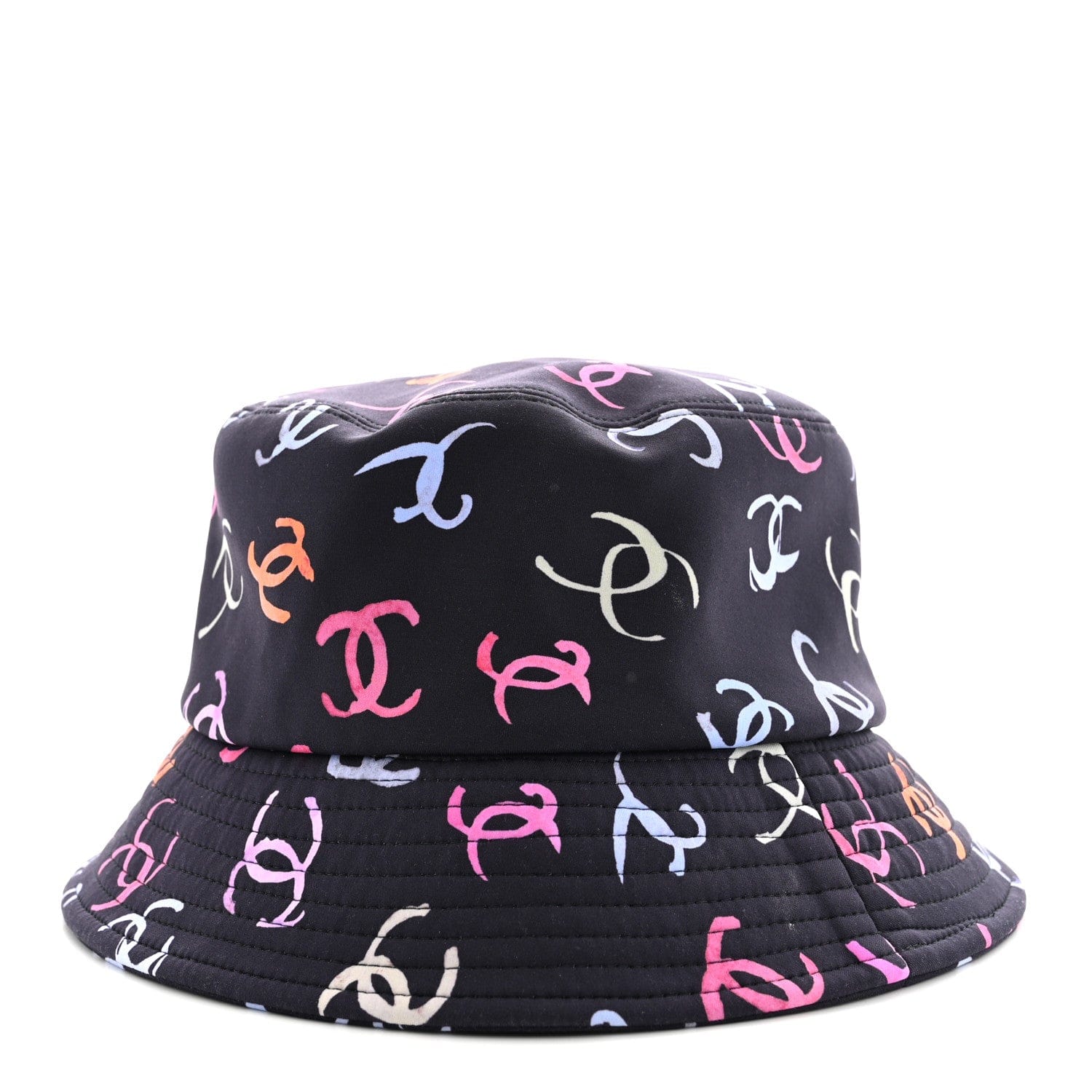 Chanel Nylon CC Bucket Hat S Black Multicolor