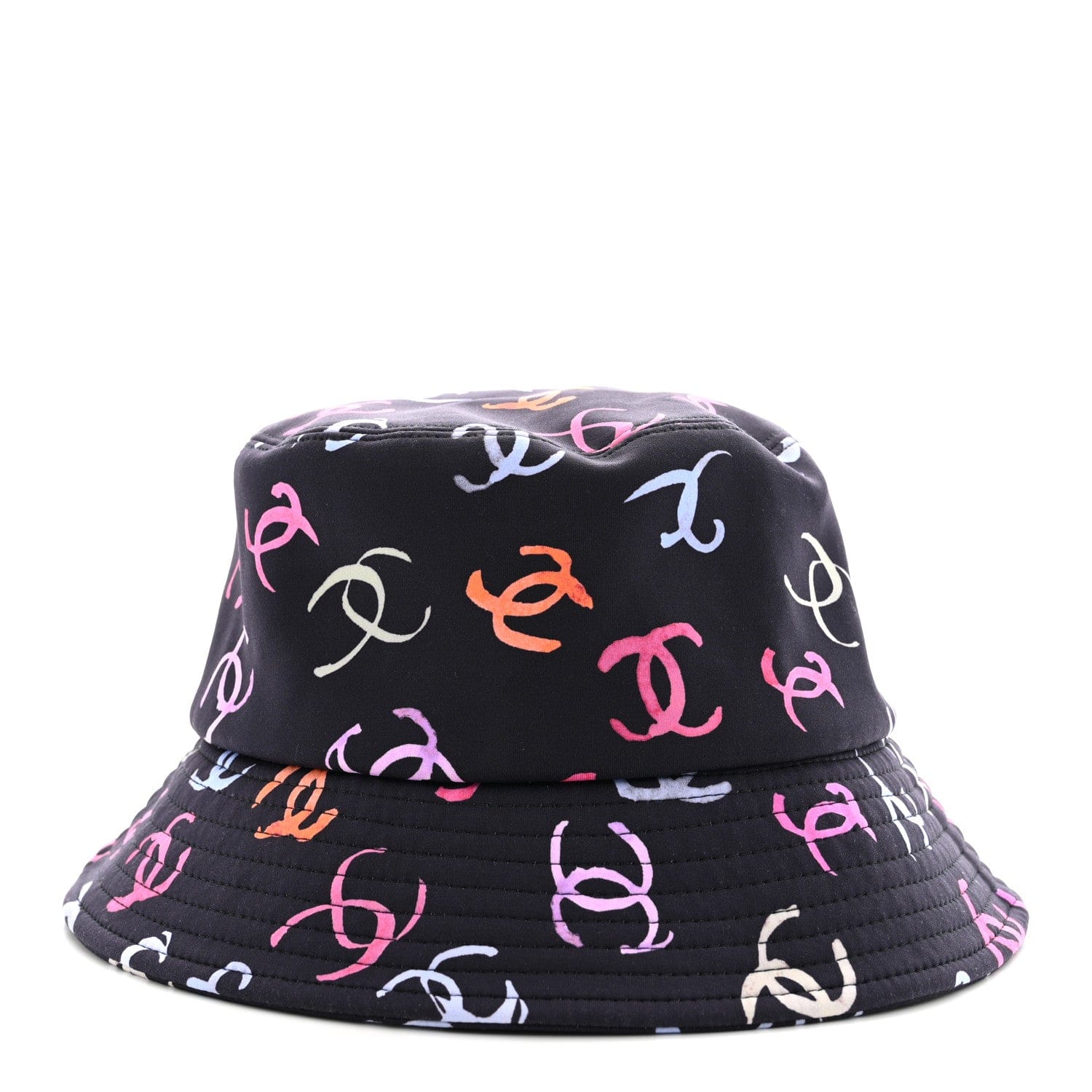 Chanel Nylon CC Bucket Hat S Black Multicolor