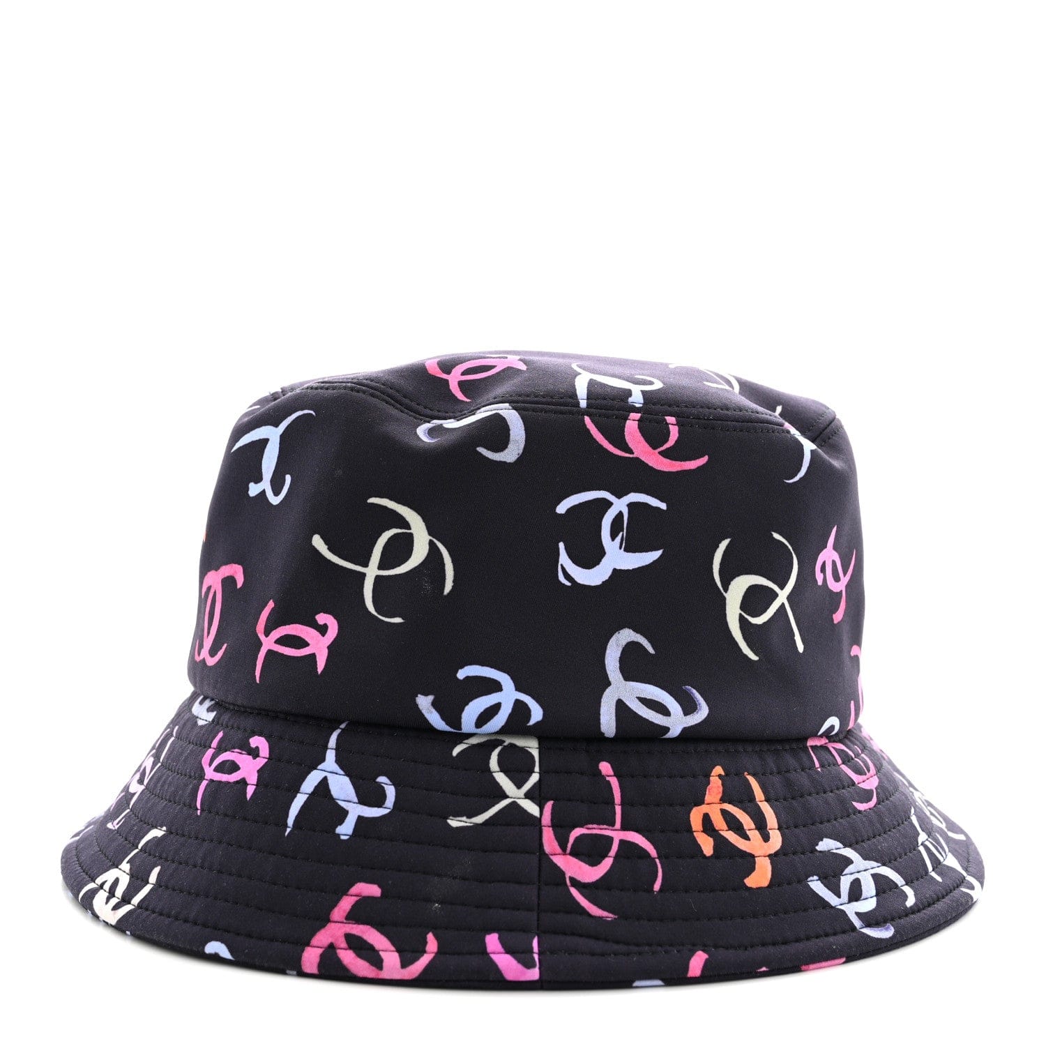 Chanel Nylon CC Bucket Hat S Black Multicolor