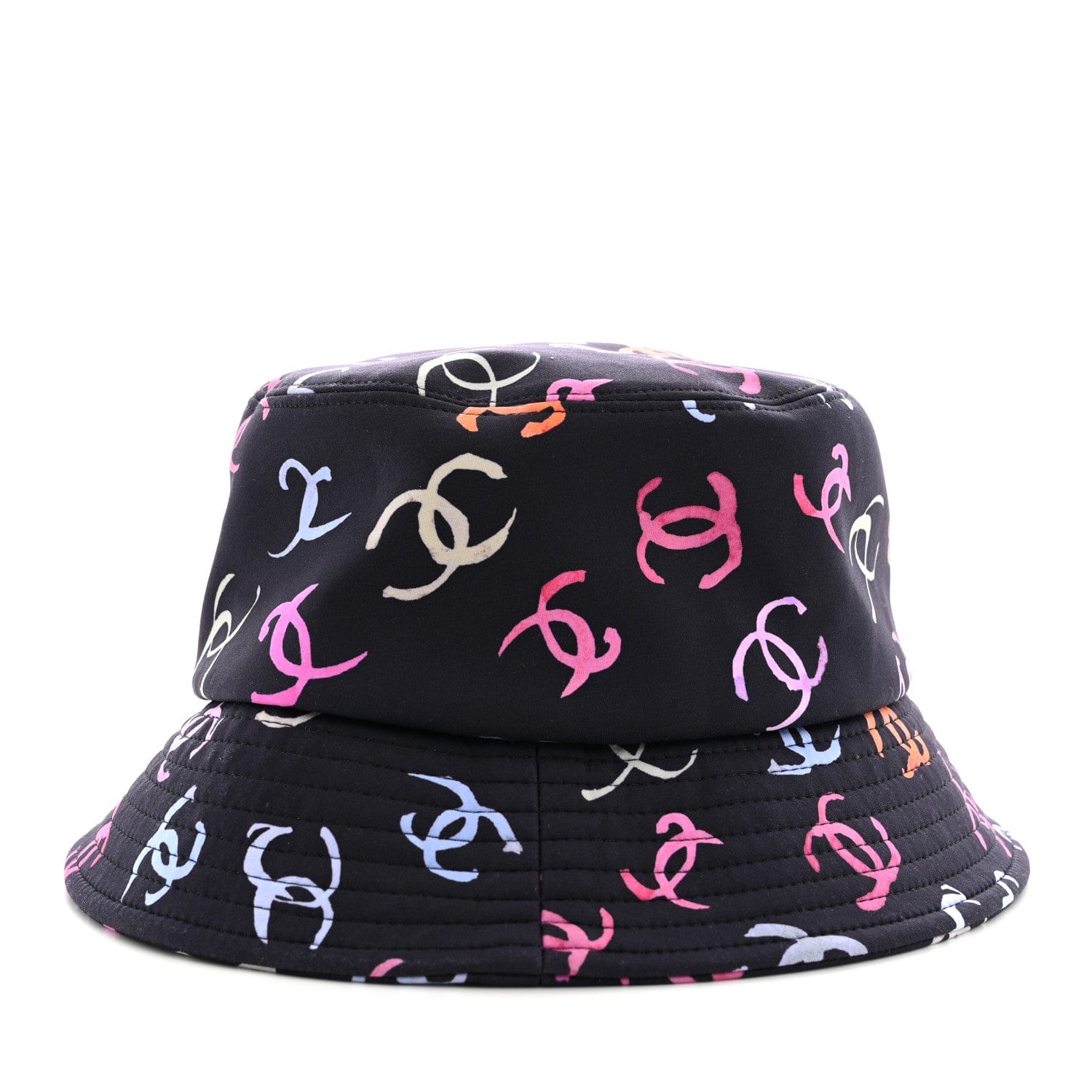 Chanel Nylon CC Bucket Hat S Black Multicolor