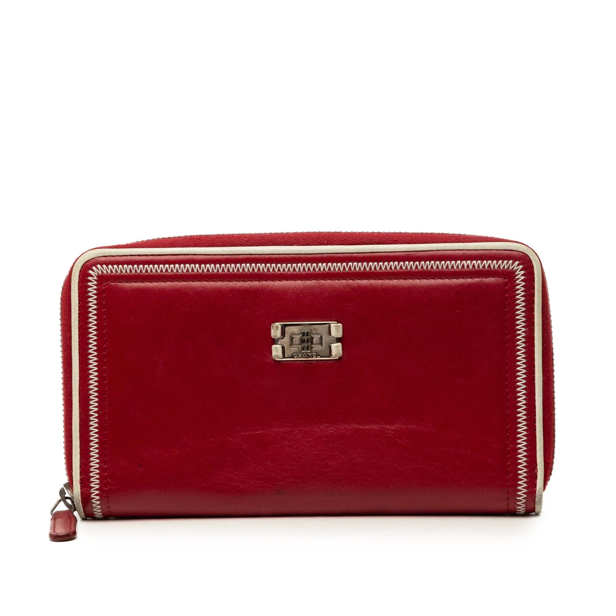 Chanel Distressed Calfskin Reissue 2.55 Zip Around Long Wallet