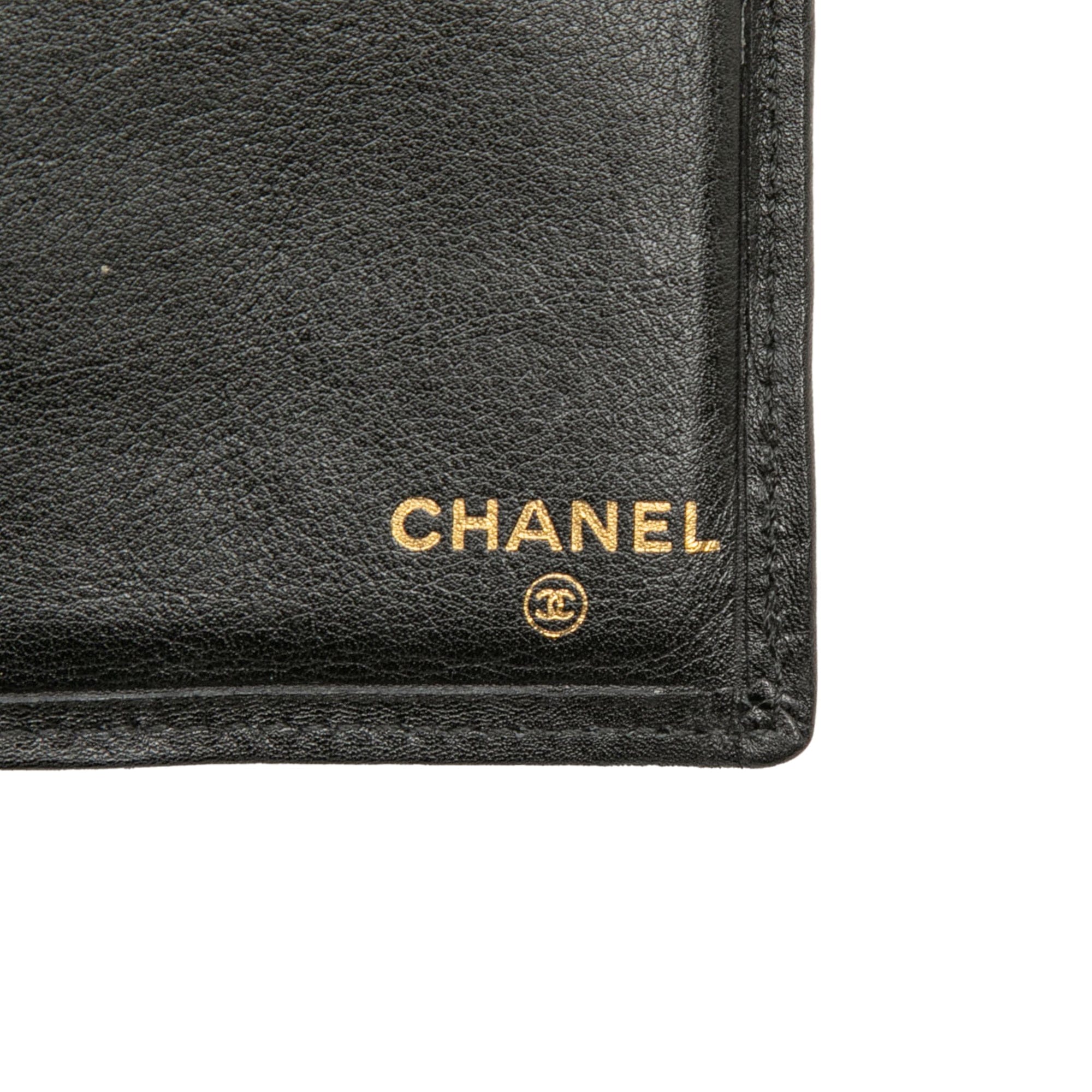 Chanel Quilted Lambskin Double Stitch Bifold Card Holder