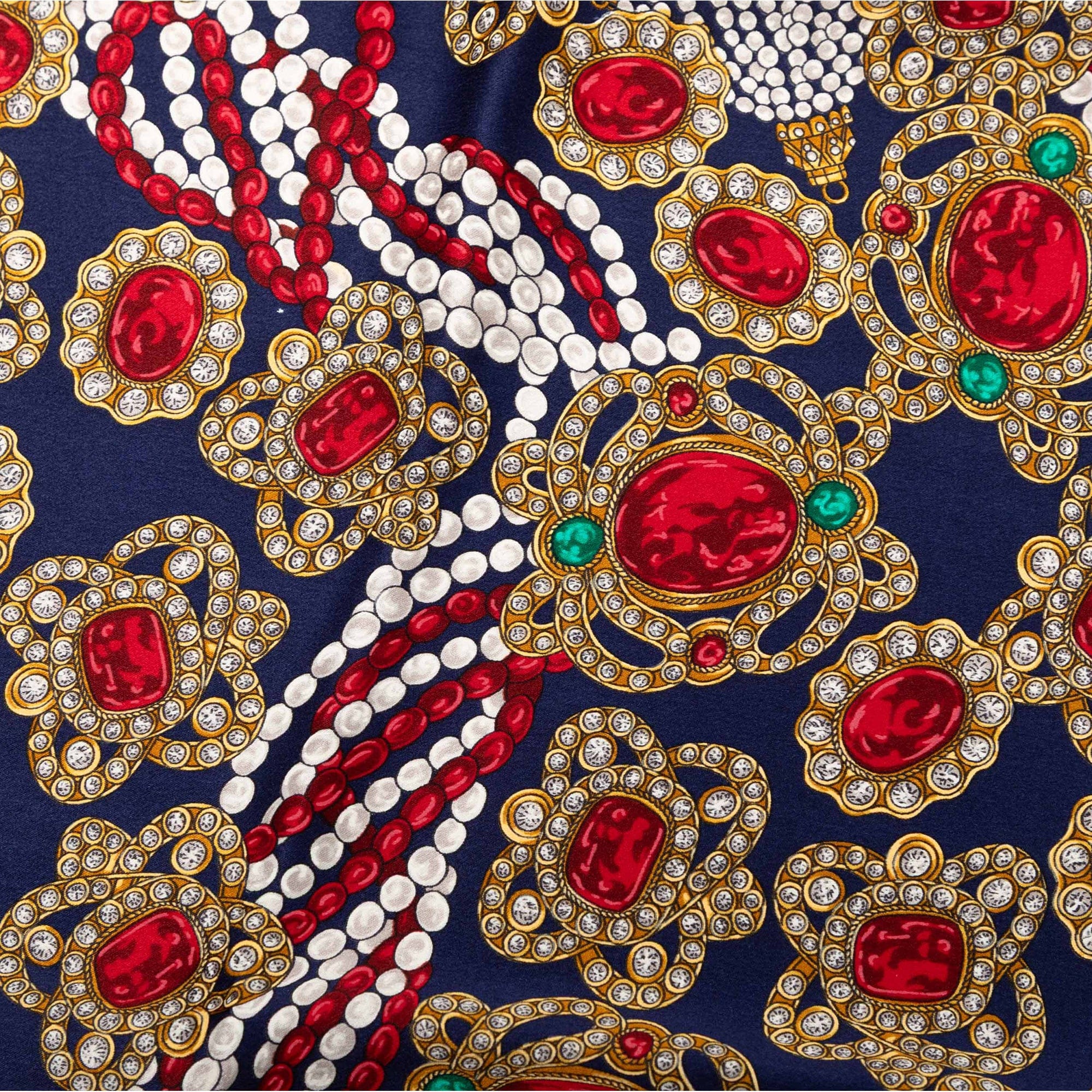 Chanel Gripoix Print Silk Scarf