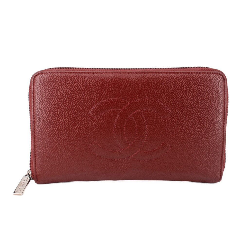 Chanel ZIP AROUND WALLETS RED