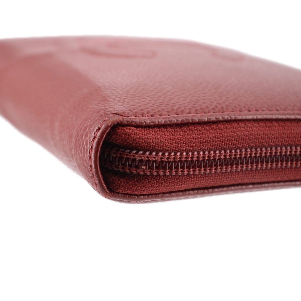 Chanel ZIP AROUND WALLETS RED