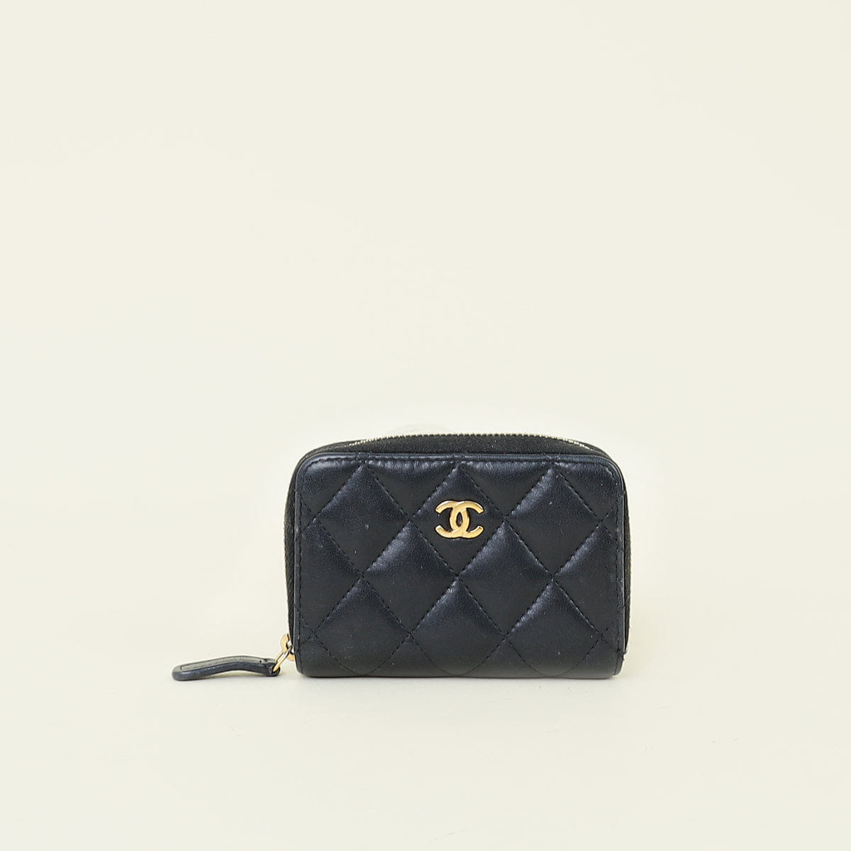 Chanel Black CC Classic Zipped Coin Purse