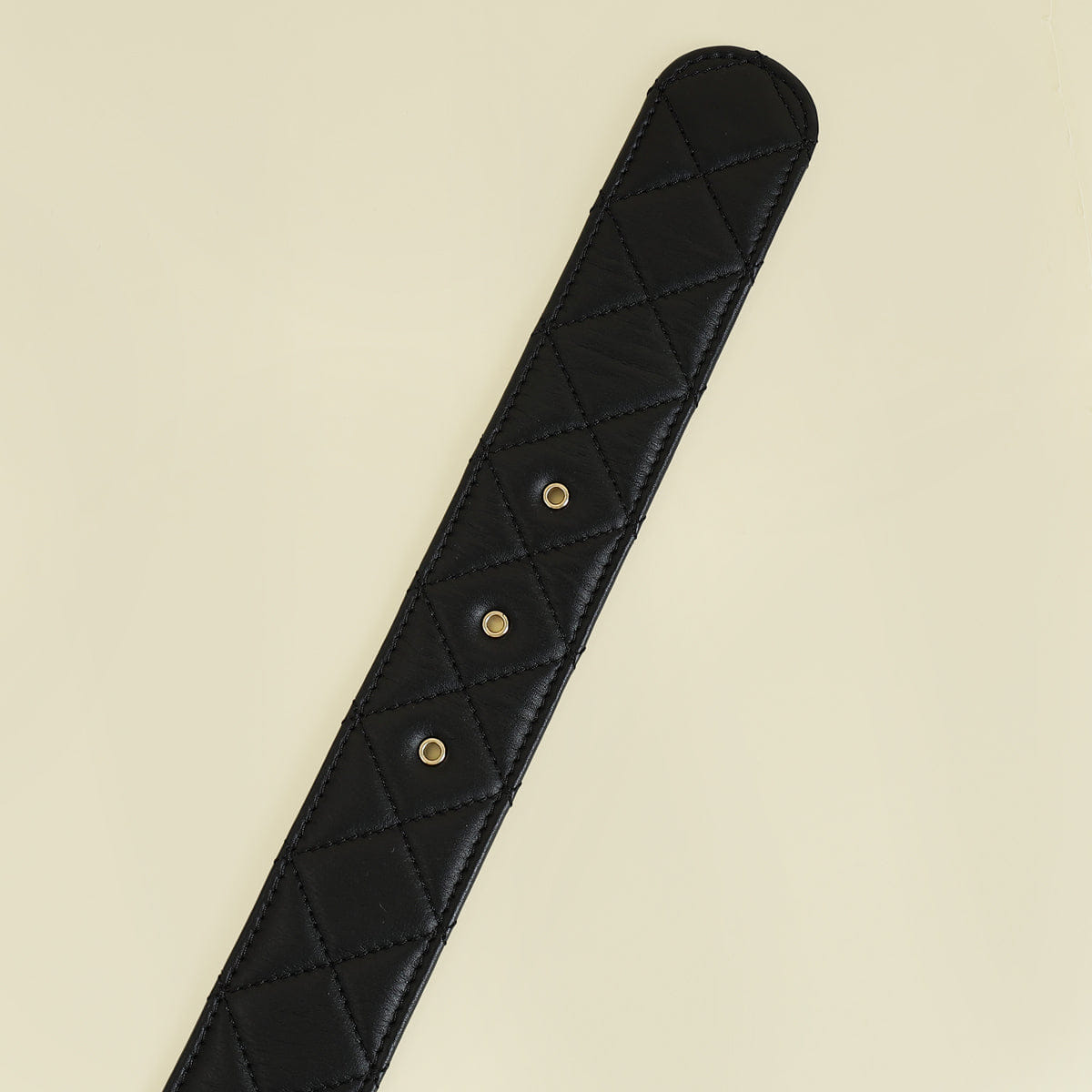 Chanel Black CC Buckle Quilted Belt 28