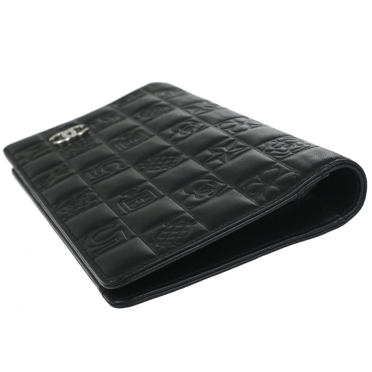 Chanel 2005 - 2006 Black Lambskin Icon Long Bifold Wallet