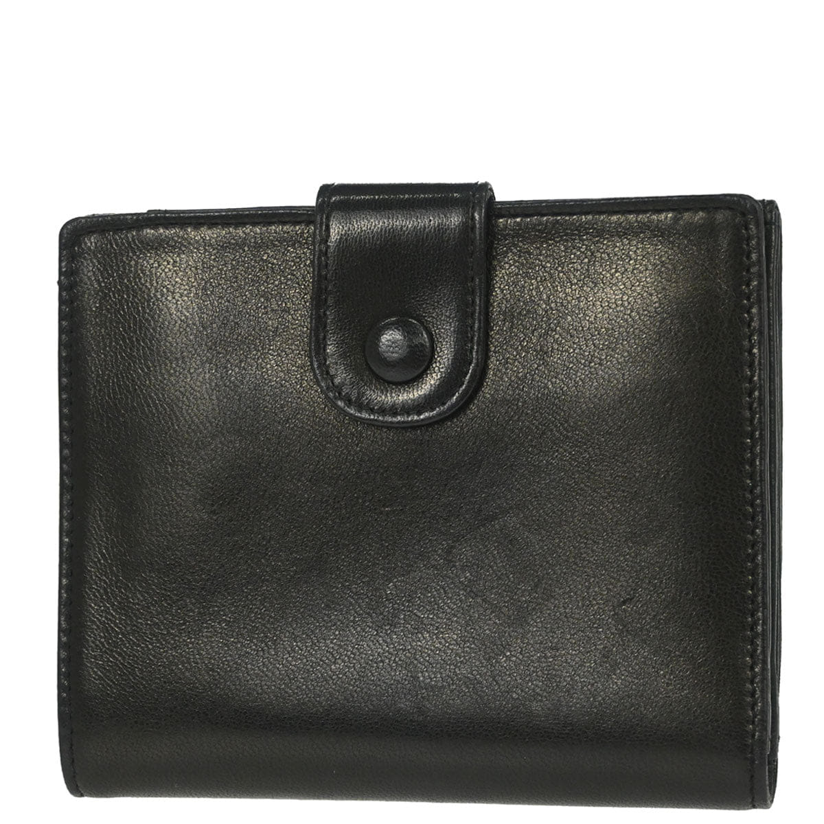 Chanel 1994 - 1996 Bifold Wallet Black Lambskin