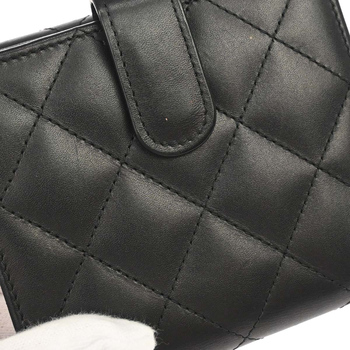 Chanel 2012 - 2013 Black Calfskin Cambon Ligne Bifold Wallet