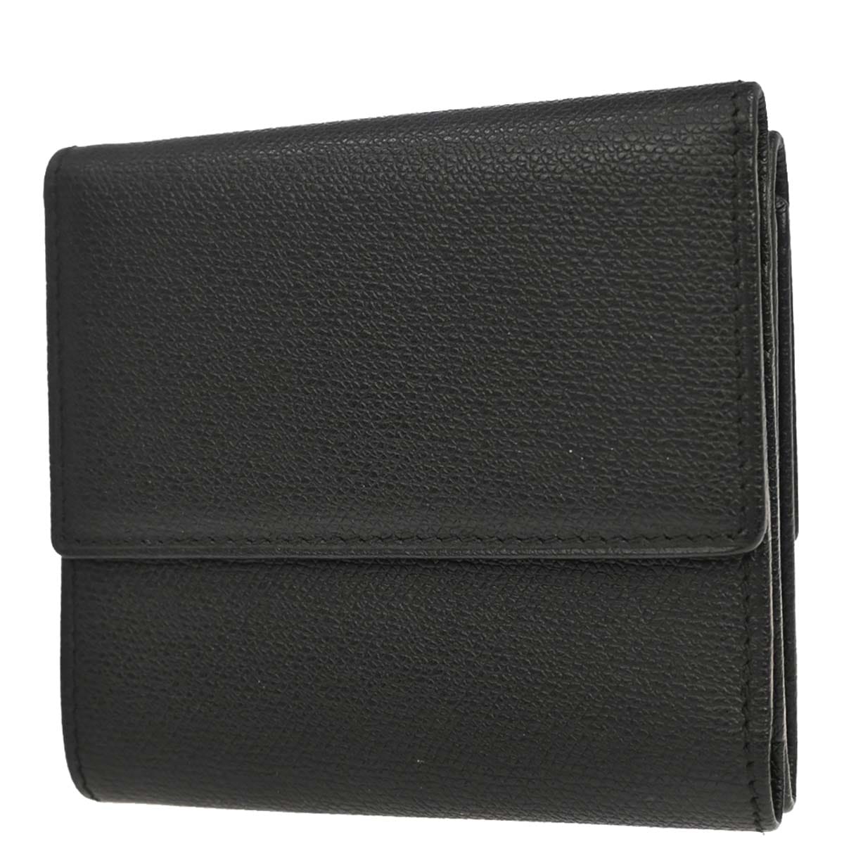 Chanel 2005 - 2006 Black Calfskin Coco Button Trifold Wallet