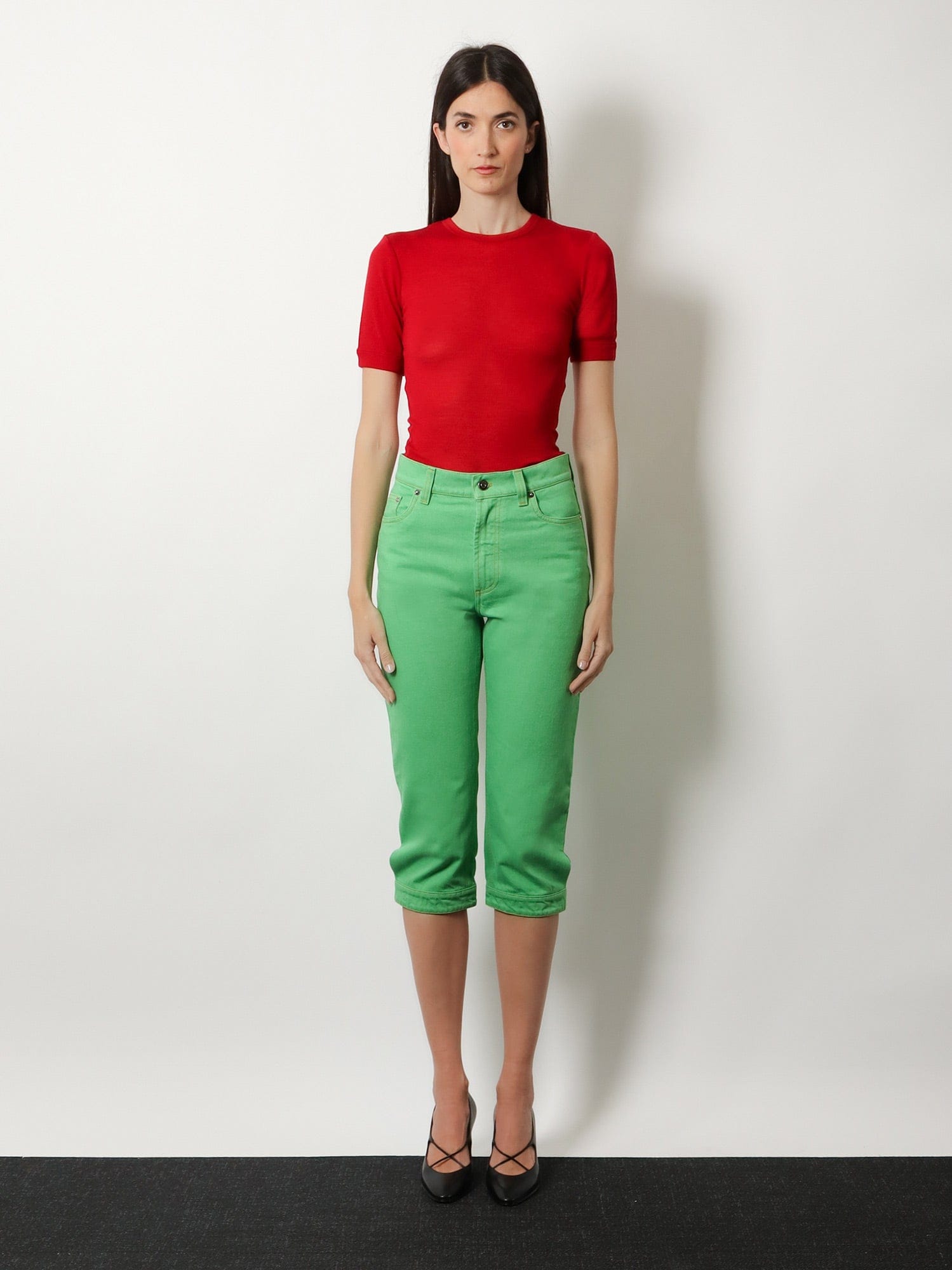 Versace Ribbed cotton t - shirt
