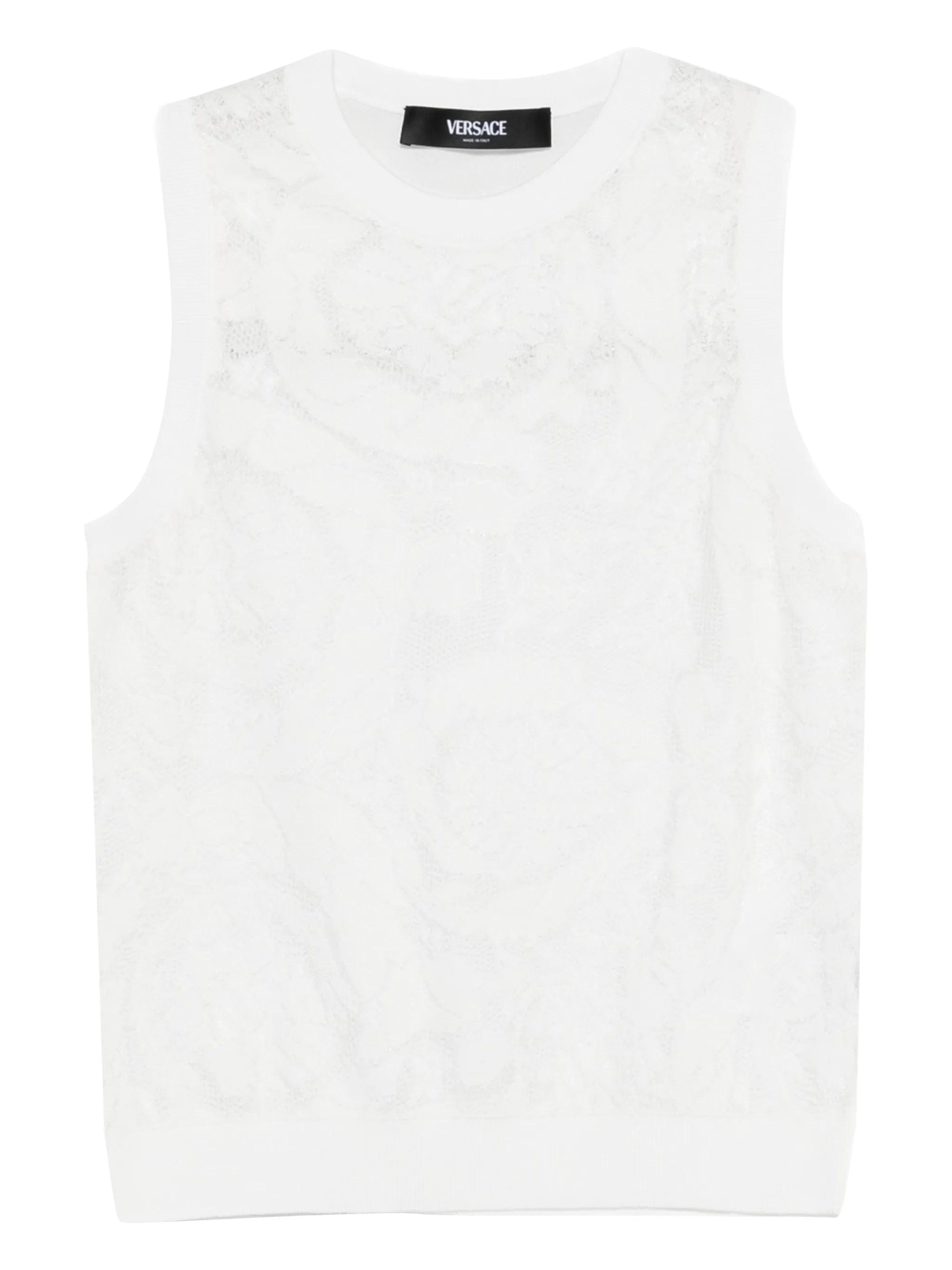 Versace lace knit top
