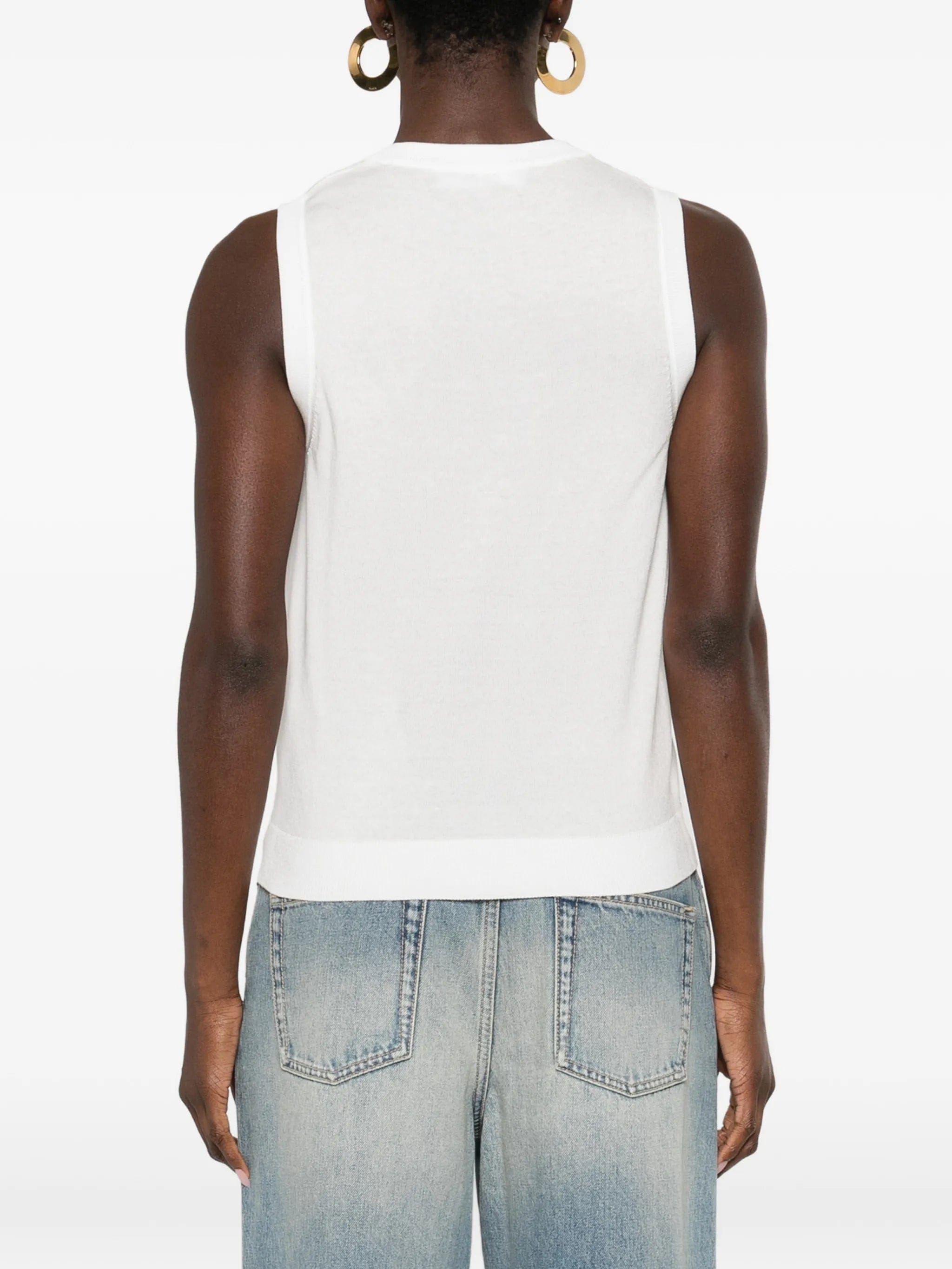 Versace lace knit top