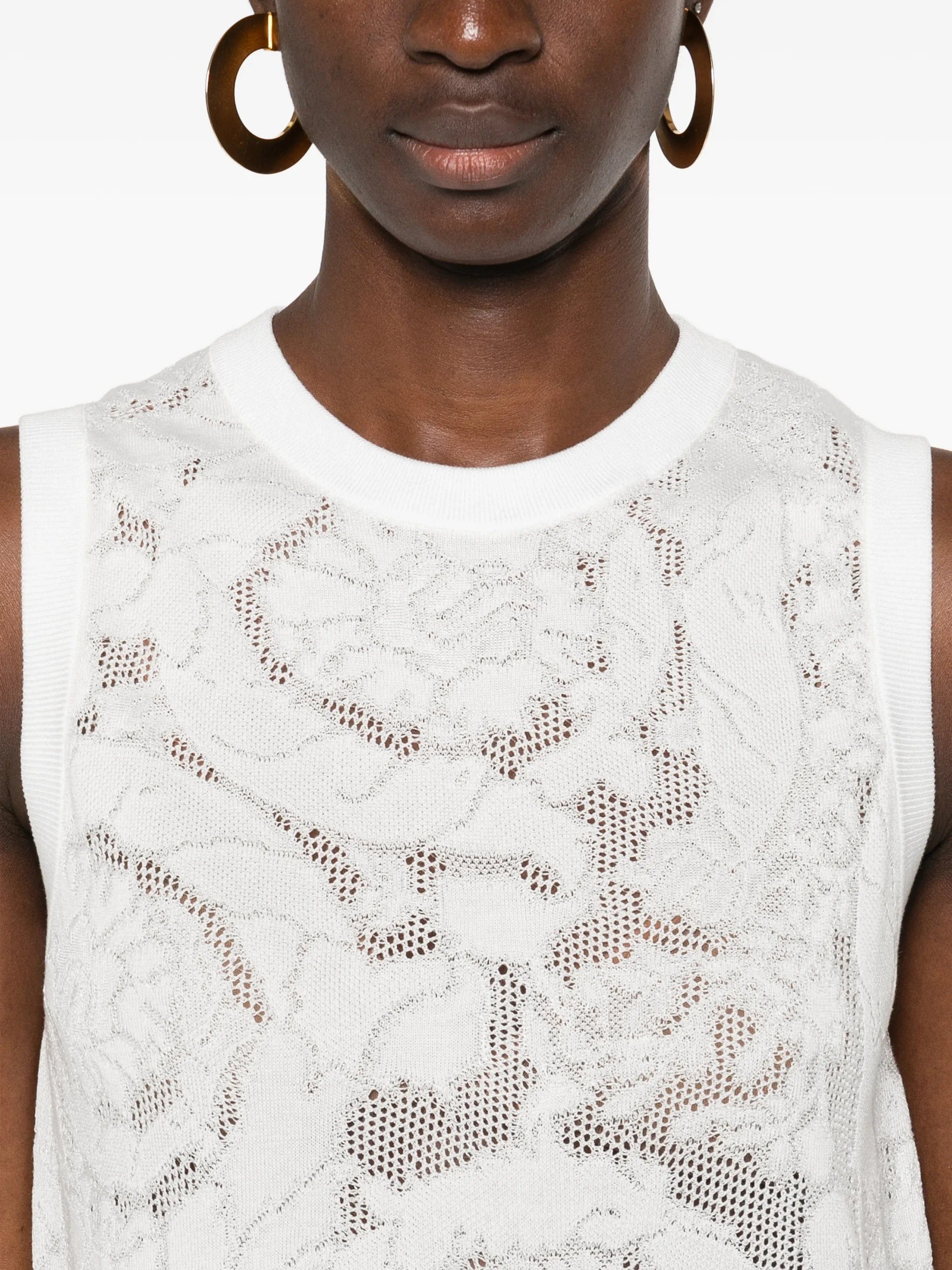 Versace lace knit top