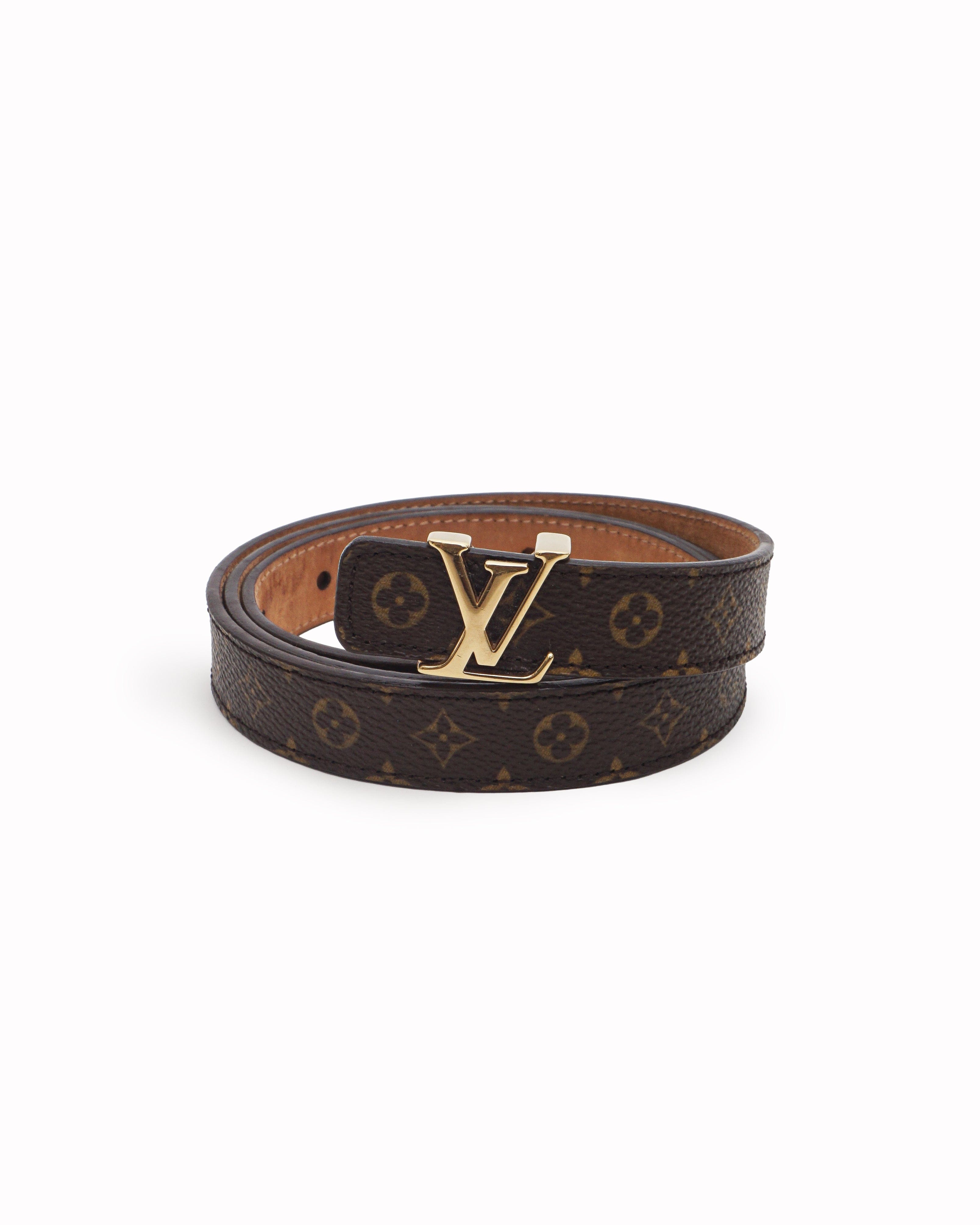 Louis Vuitton Monogram Canvas Gold LV Initiales Belt