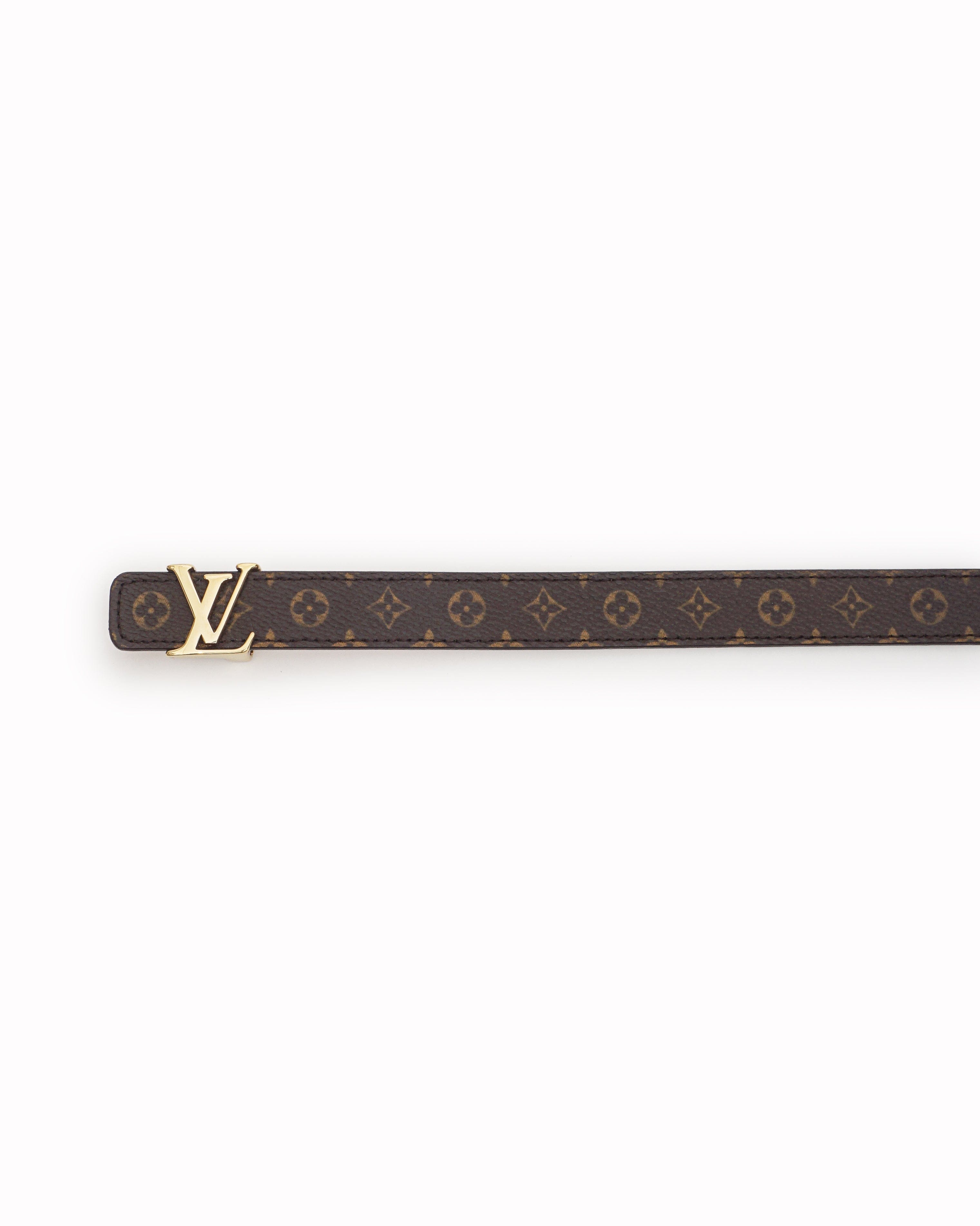 Louis Vuitton Monogram Canvas Gold LV Initiales Belt