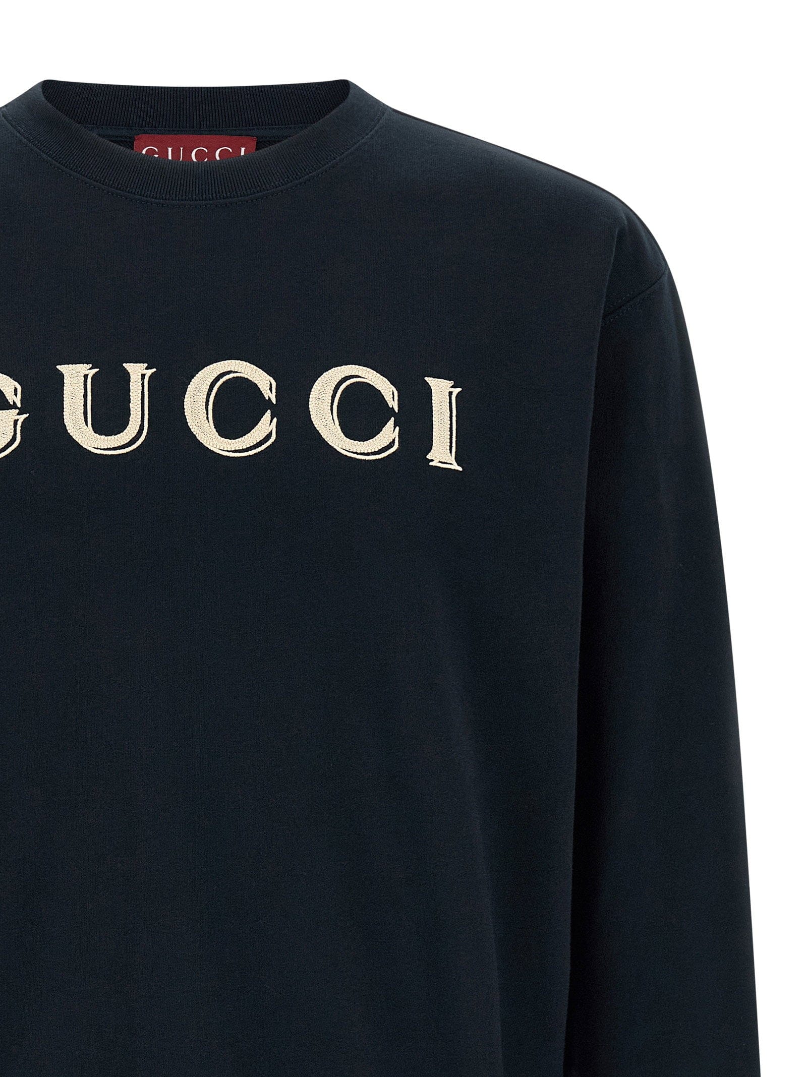 Gucci Logo - Embroidered Sweatshirt — black