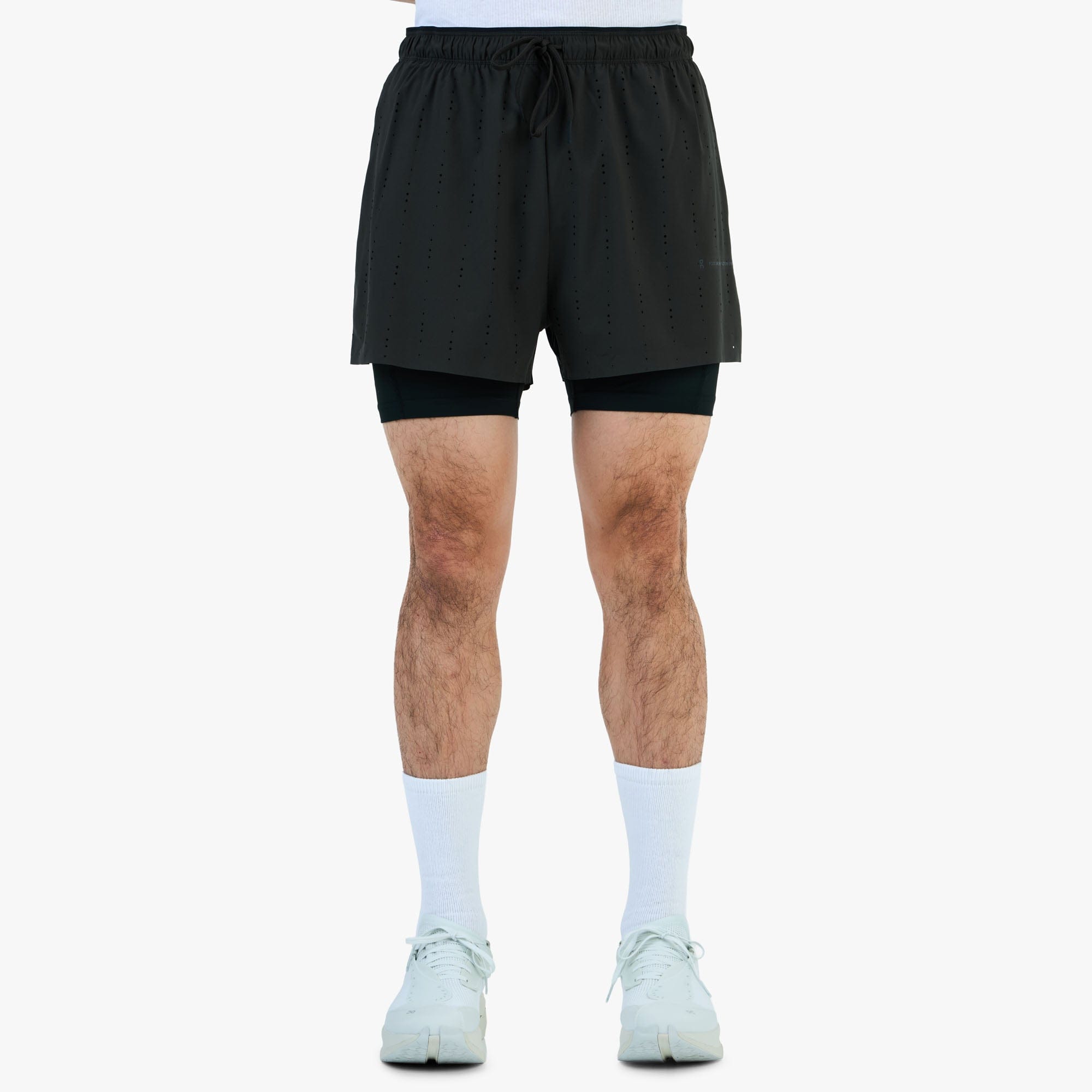 On Running On x PAF Zero 2 - in - 1 Shorts PAF Molasse / Black