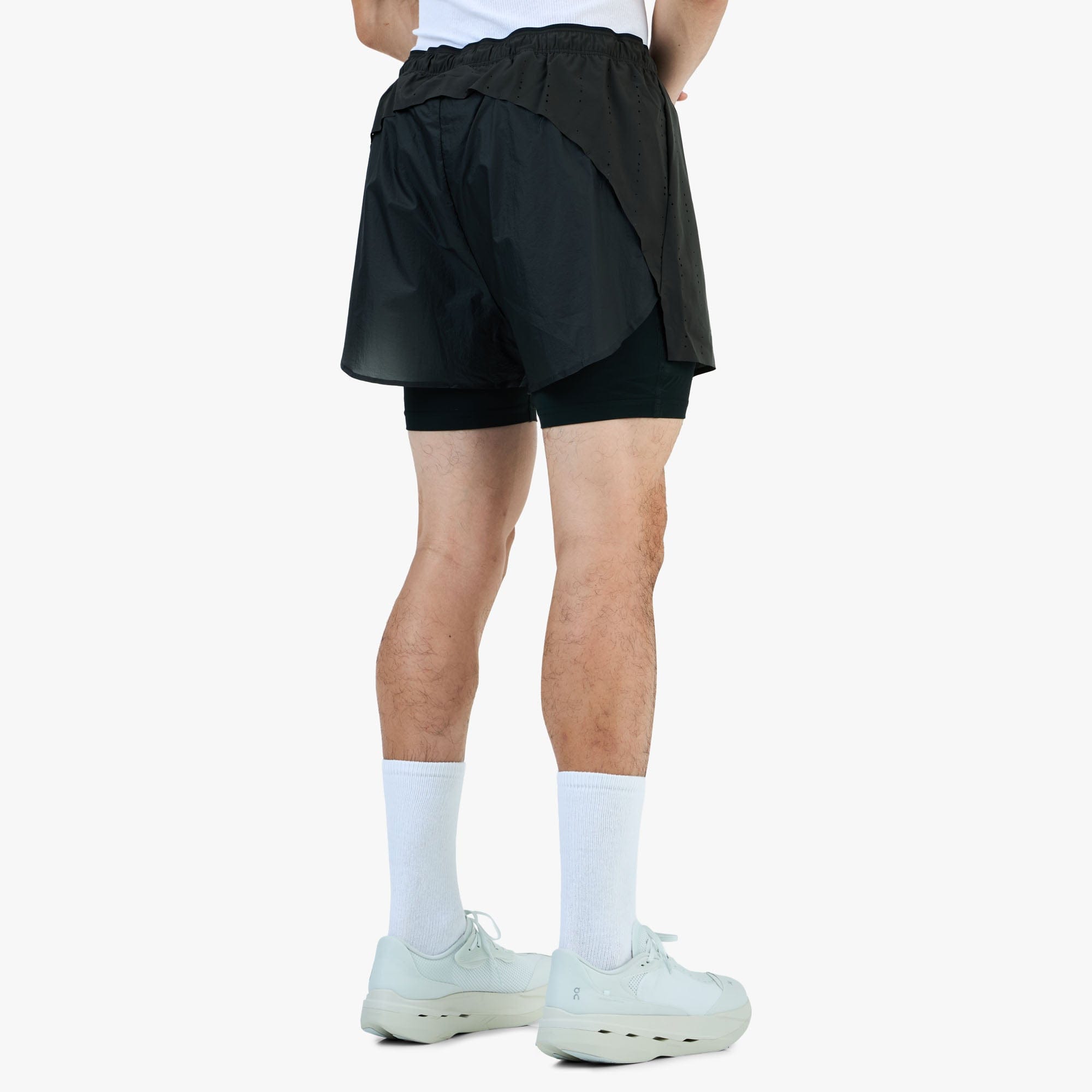 On Running On x PAF Zero 2 - in - 1 Shorts PAF Molasse / Black