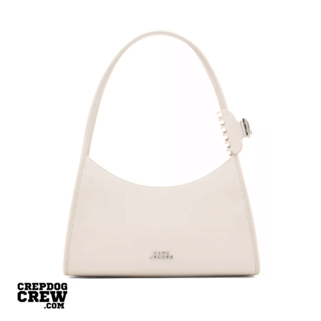 Marc Jacobs The Glam Claw Clip Shoulder Bag Cotton white