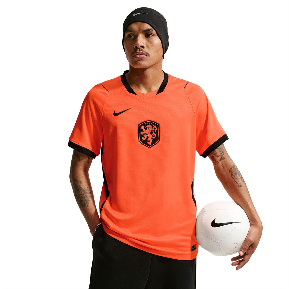 Nike Netherlands 2026 Stadium Home Dri - FIT Soccer Jersey HYPER CRIMSON/BLACK