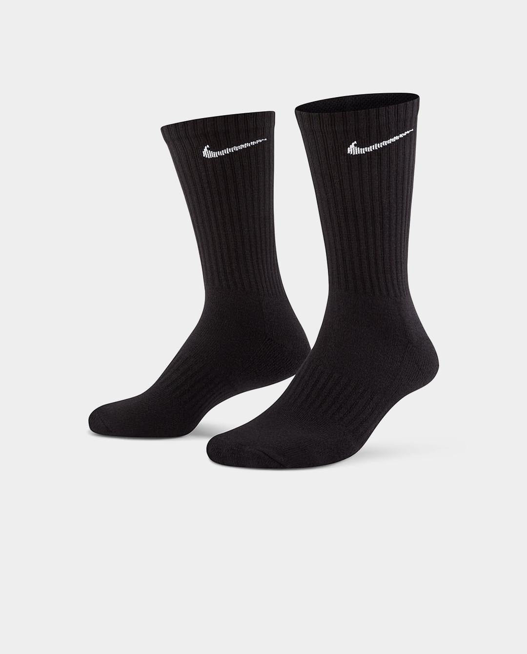Nike - Everyday Cushioned 3pk Crew Sock - Black