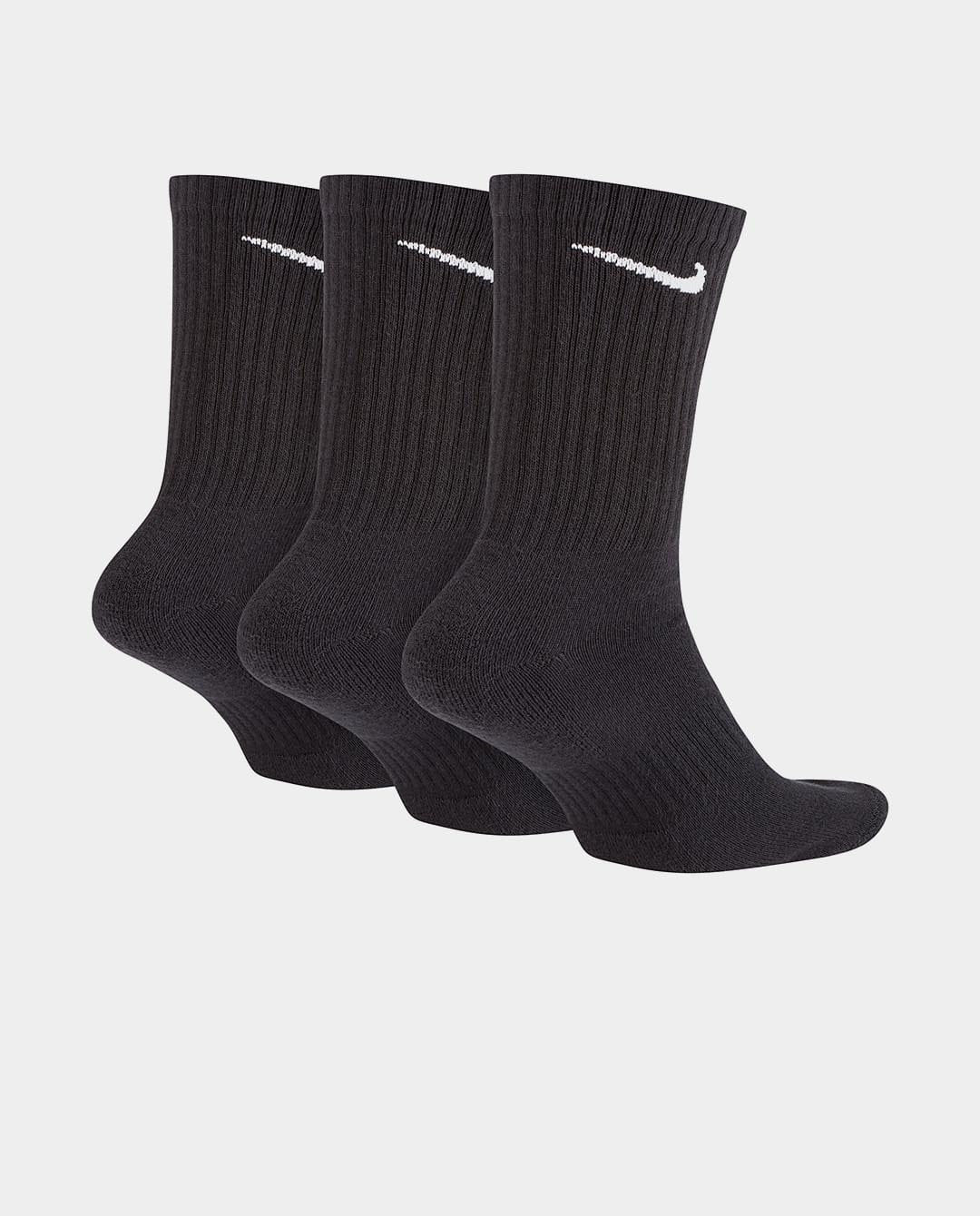 Nike - Everyday Cushioned 3pk Crew Sock - Black