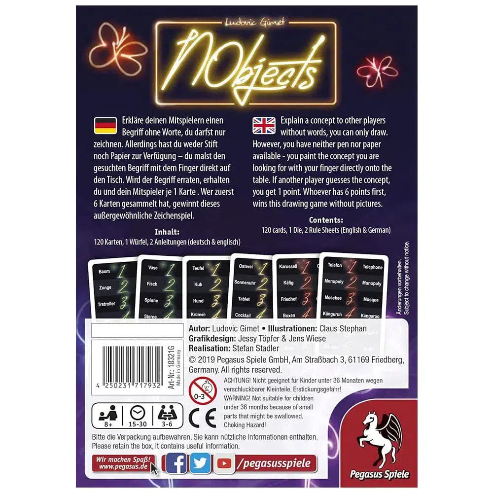 Nike Nobjects - Party Abstract Card Game for Family, Adults, and Children (3 - 6 Players, Ages 8+) - Pegasus Spiele