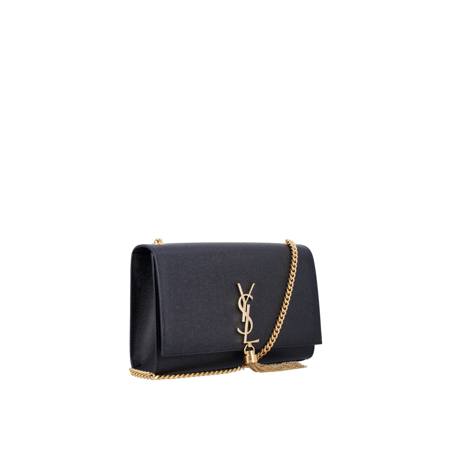 Saint Laurent Kate Small Tassel Grain Leather Napkin Shoulder Bag Women
