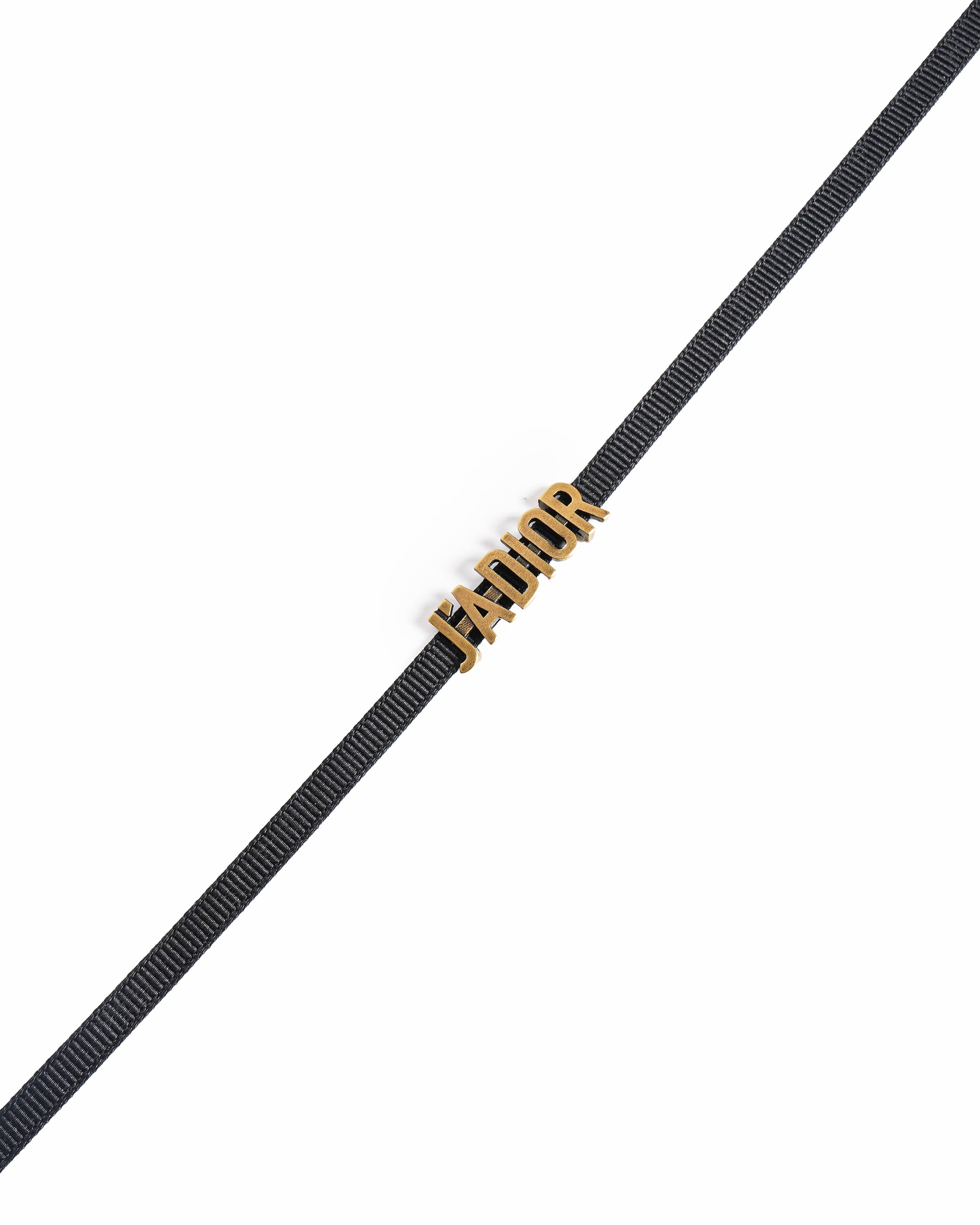 Dior Christian Dior J'Adior Black Grosgrain Ribbon Choker Necklace Made In Germany