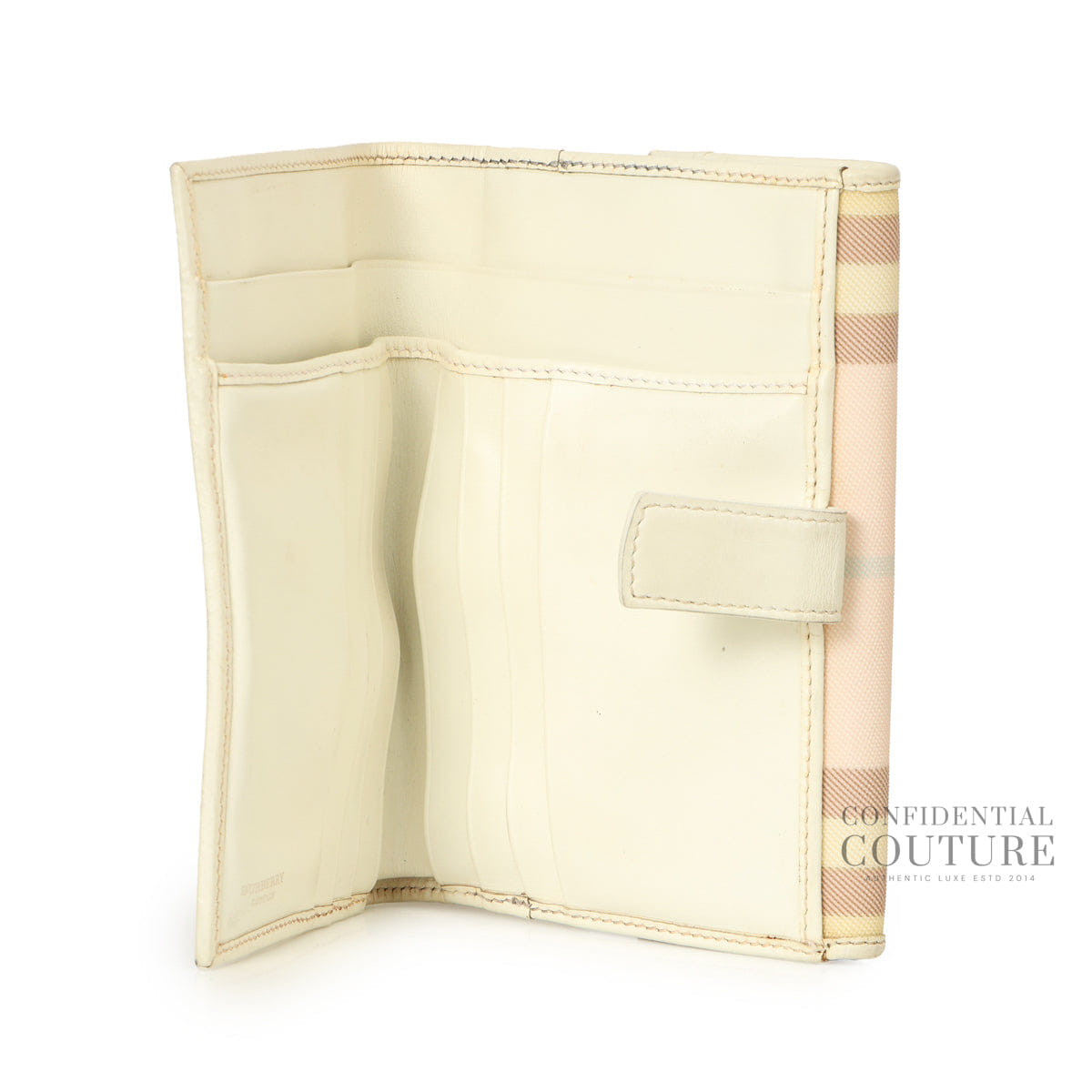 Burberry Check Plaid Print Multicolor Compact Wallet
