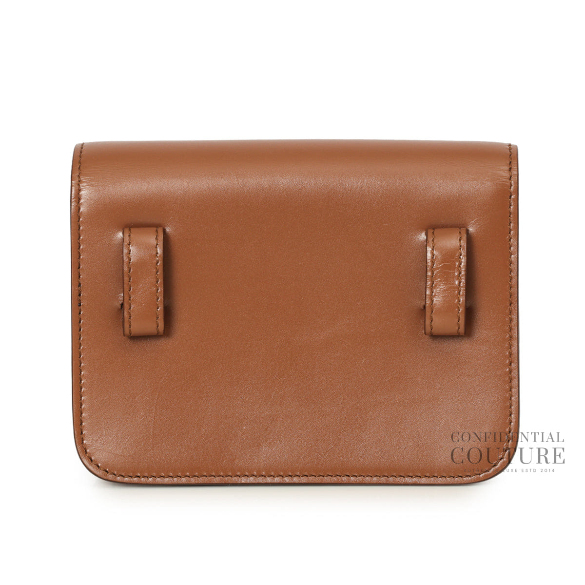 Burberry Malt Brown Leather TB Monogram Belt Bag