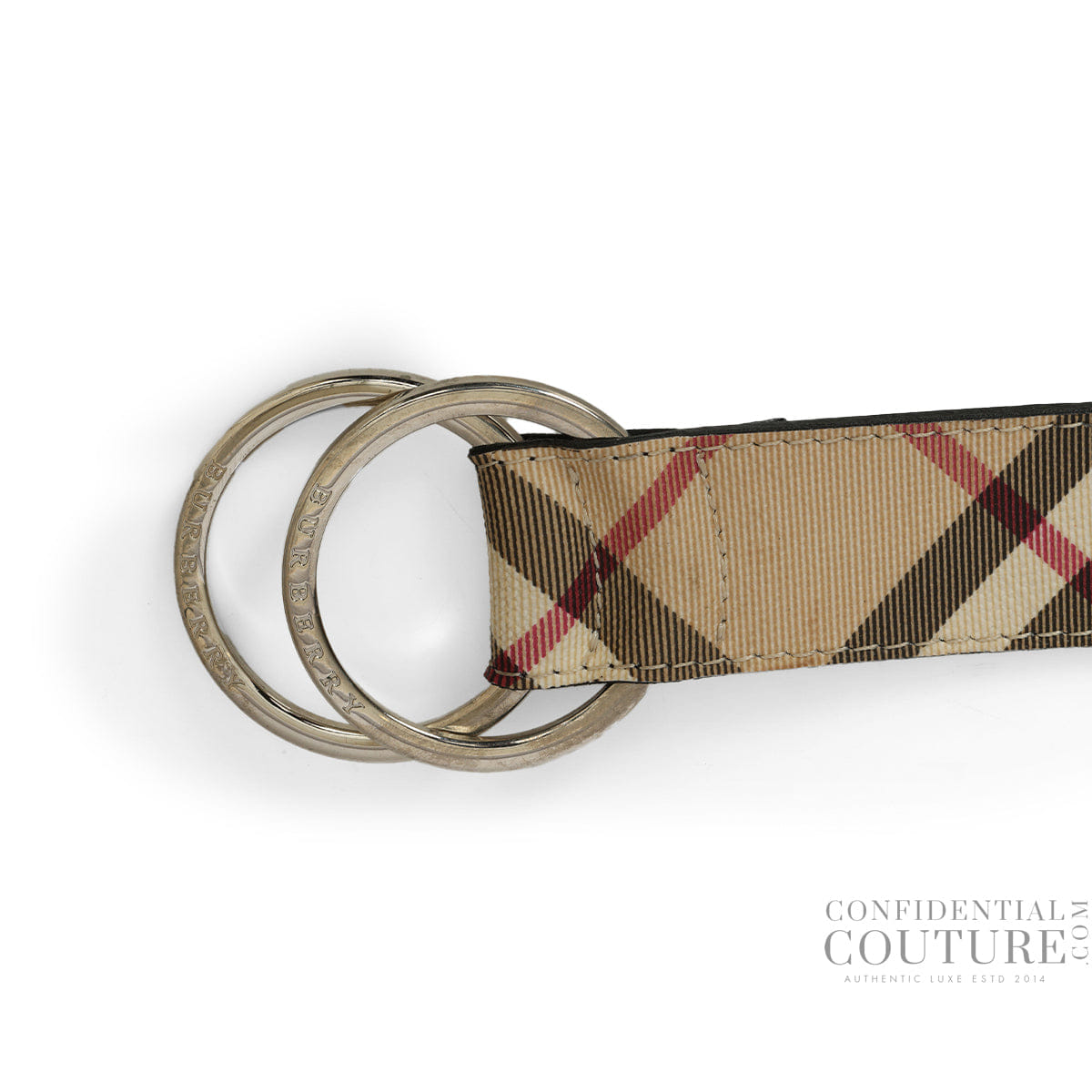 Burberry Beige/Black Vintage Check Coated Canvas Belt - 32"