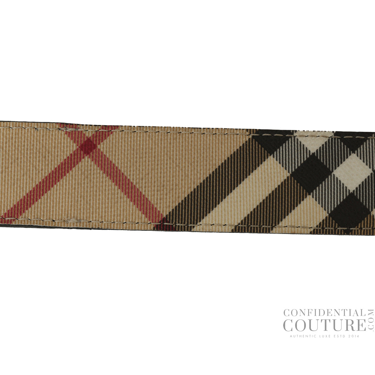 Burberry Beige/Black Vintage Check Coated Canvas Belt - 32"