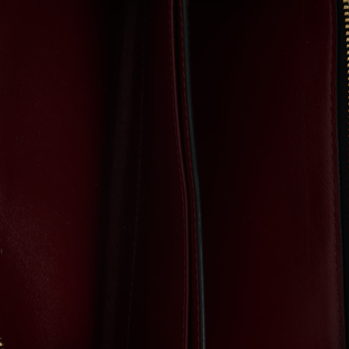 Burberry Wine Grain Leather Alvington Continental Wallet