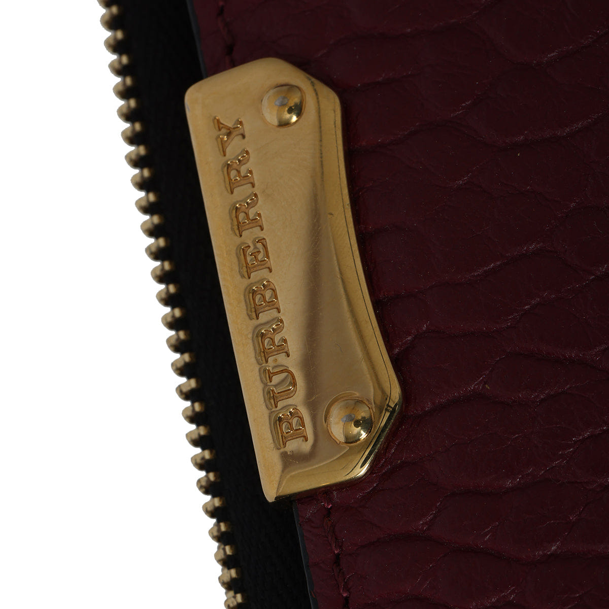 Burberry Wine Grain Leather Alvington Continental Wallet