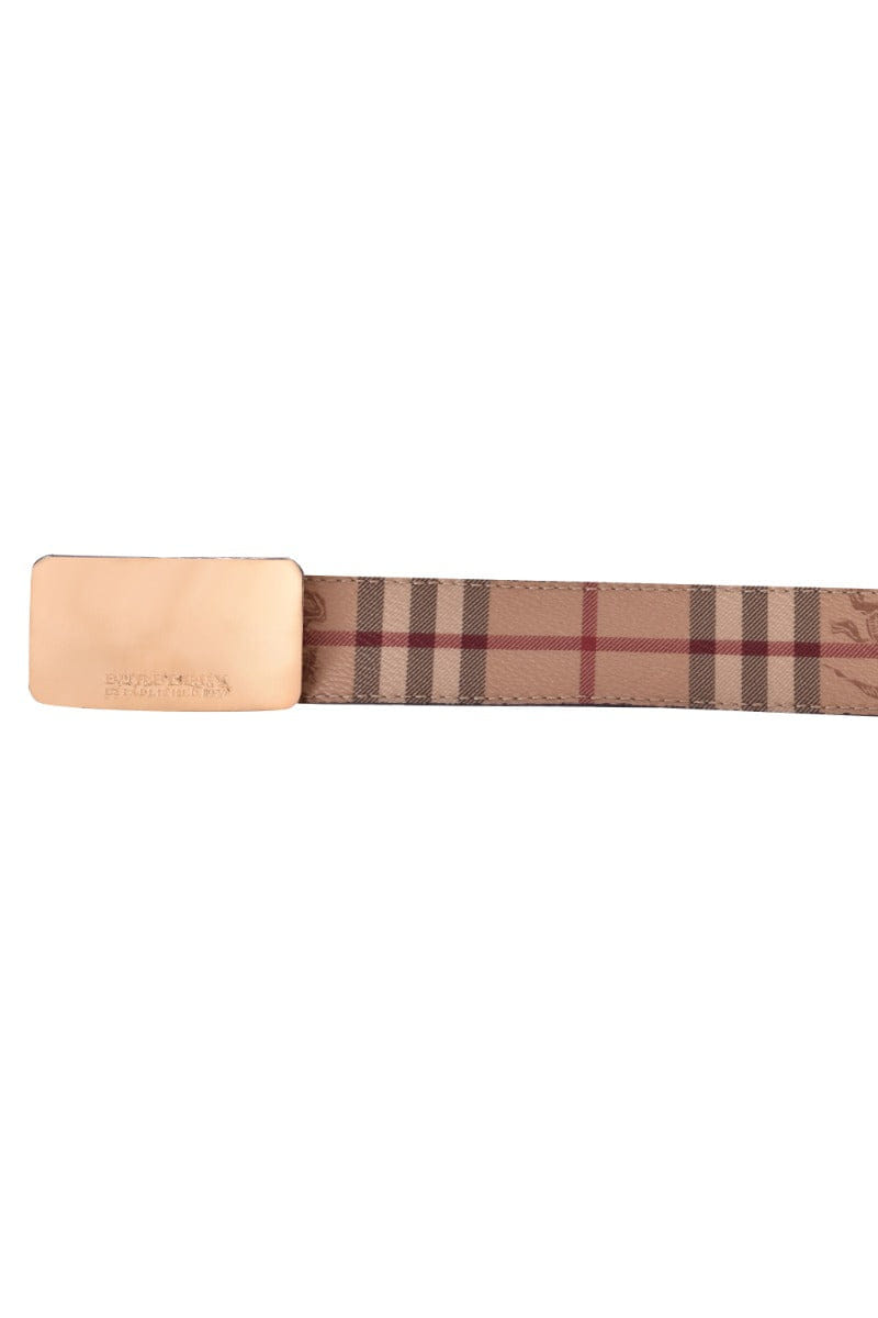 Burberry Coated Canvas Haymarket Checks Belt
