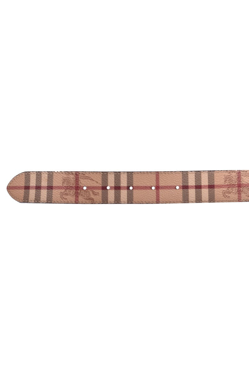 Burberry Coated Canvas Haymarket Checks Belt
