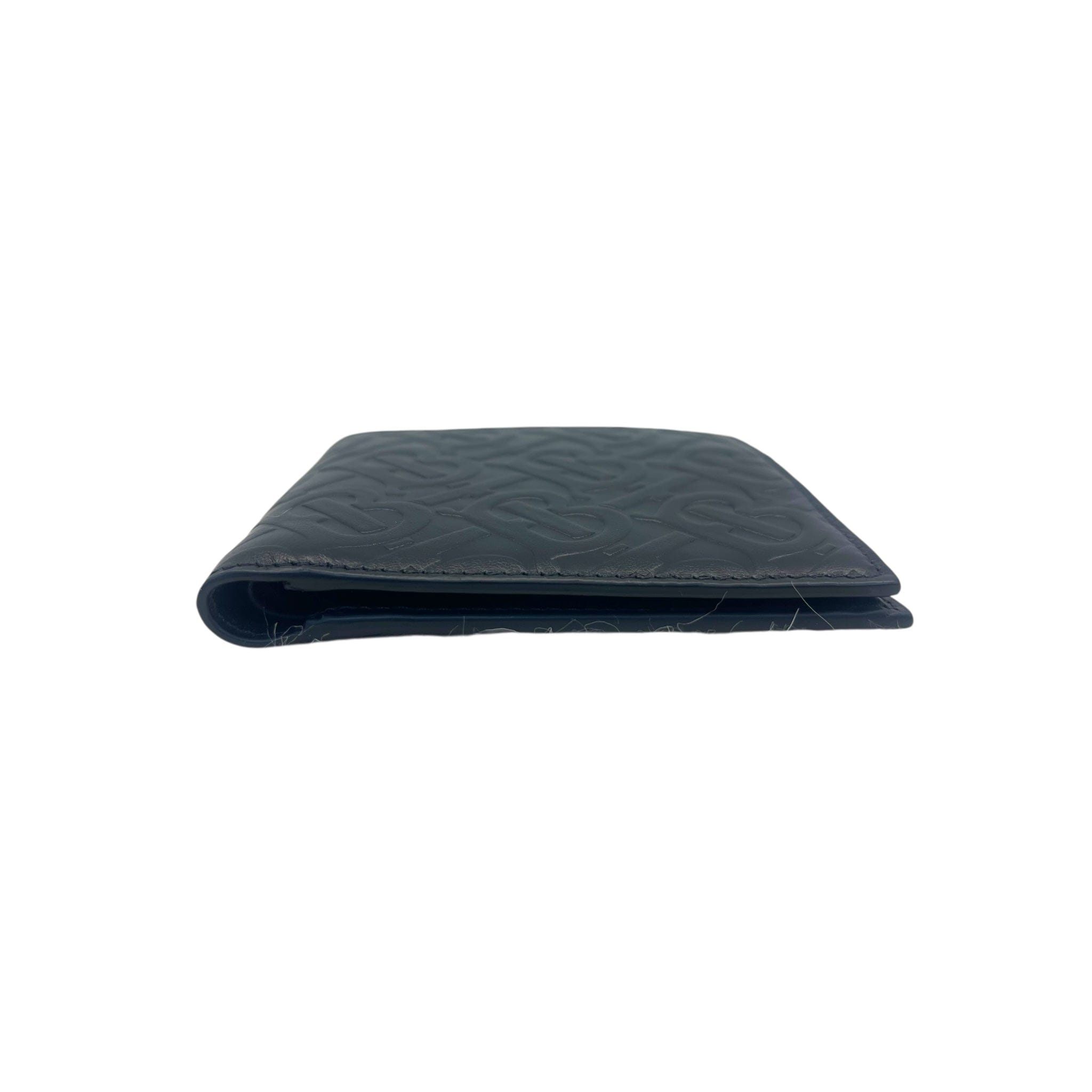 Burberry Black TB Embossed Leather Bifold Wallet