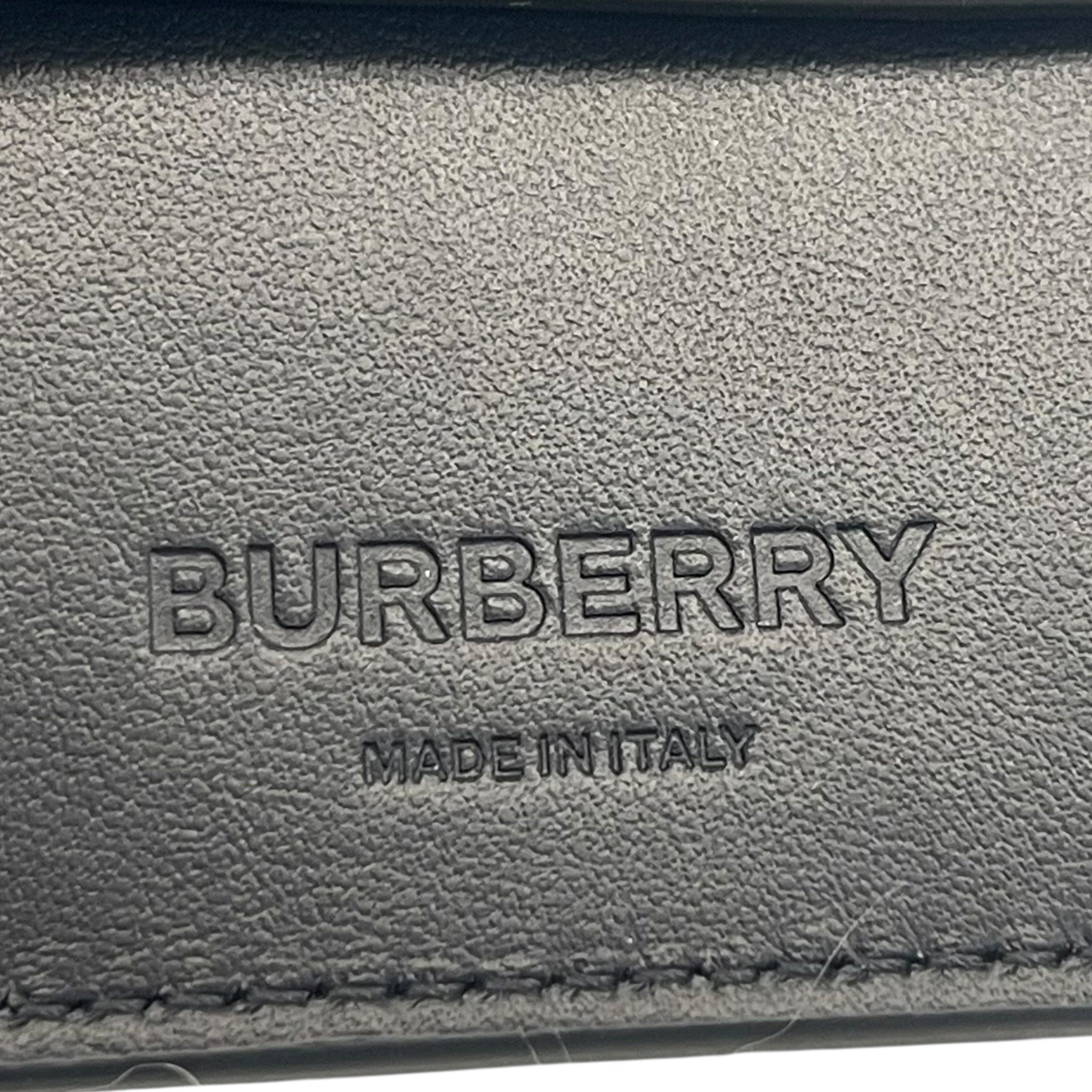 Burberry Black TB Embossed Leather Bifold Wallet