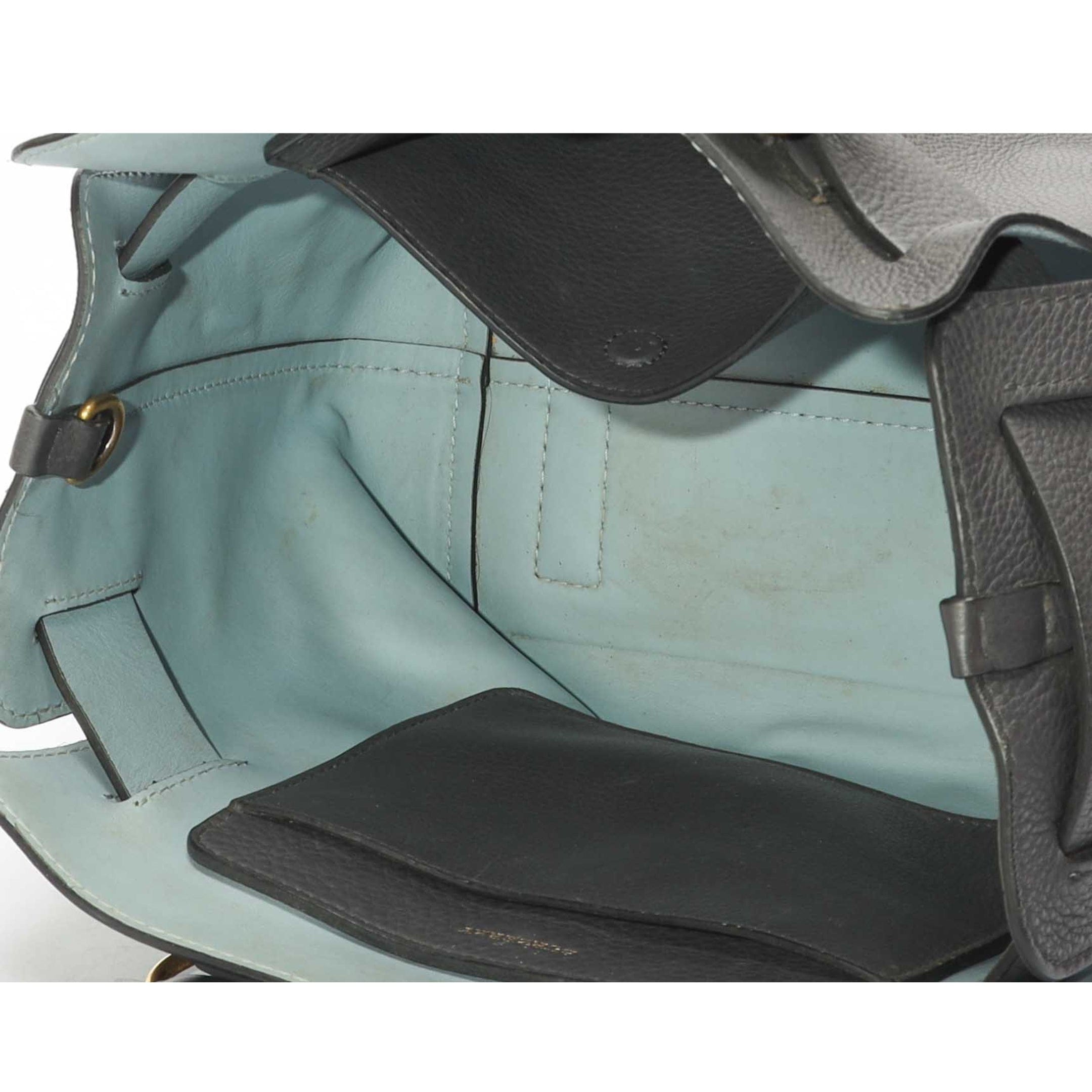 Burberry Dark Grey Medium Belt Satchel