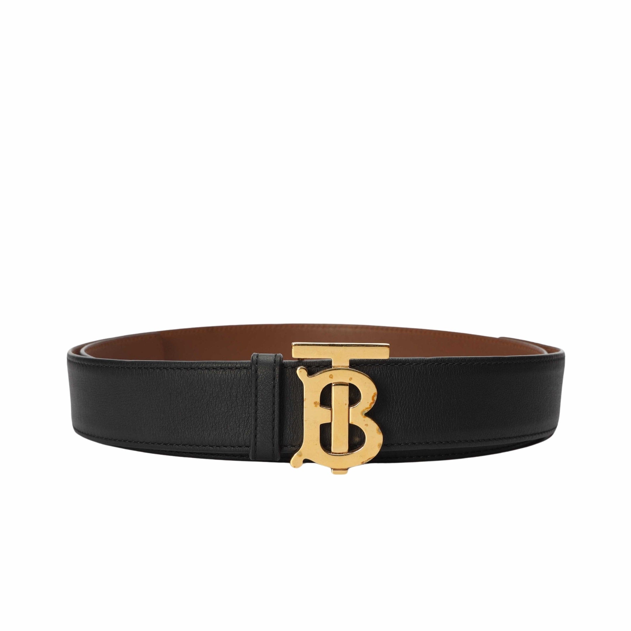 Burberry Thin Leather Reversible TB Belt