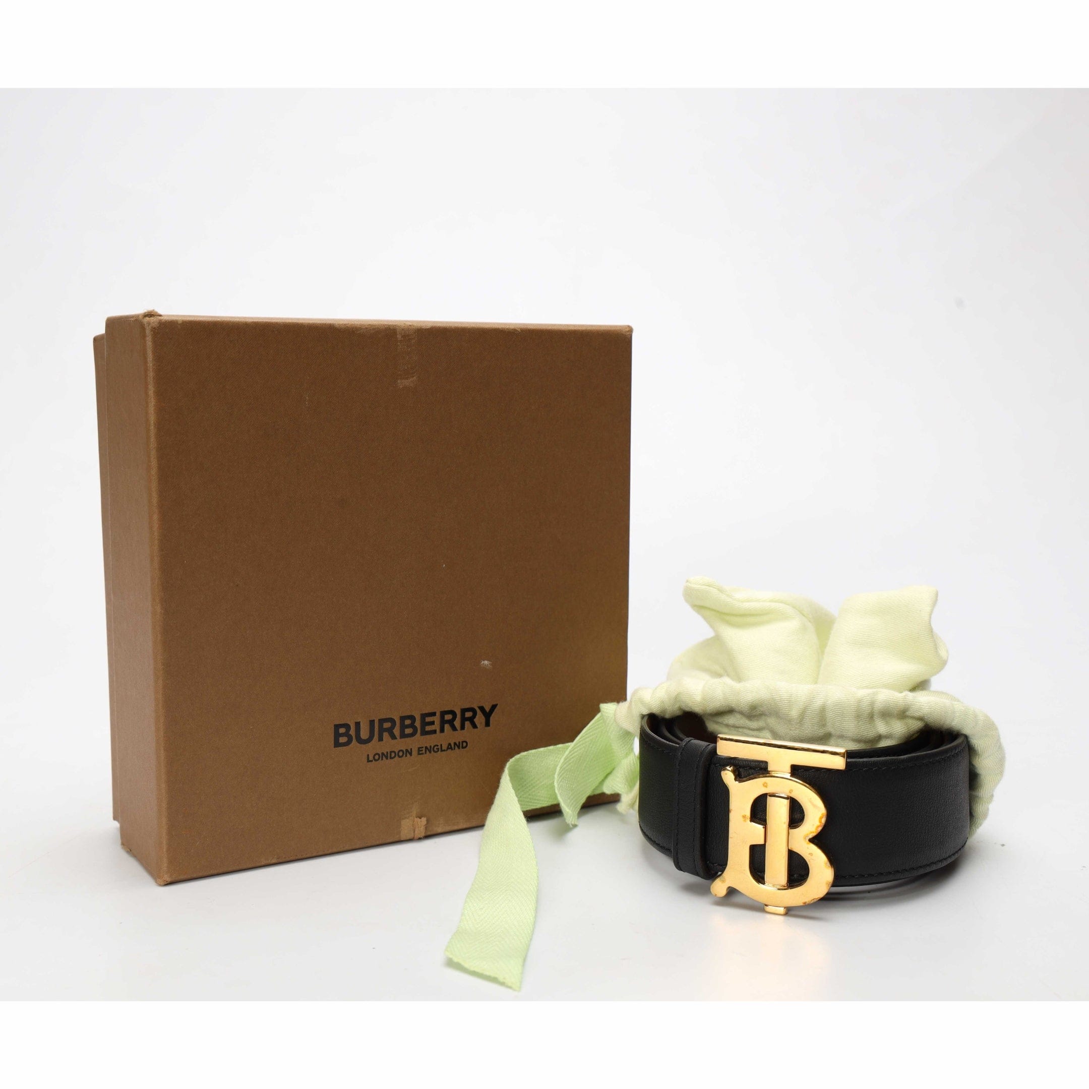 Burberry Thin Leather Reversible TB Belt