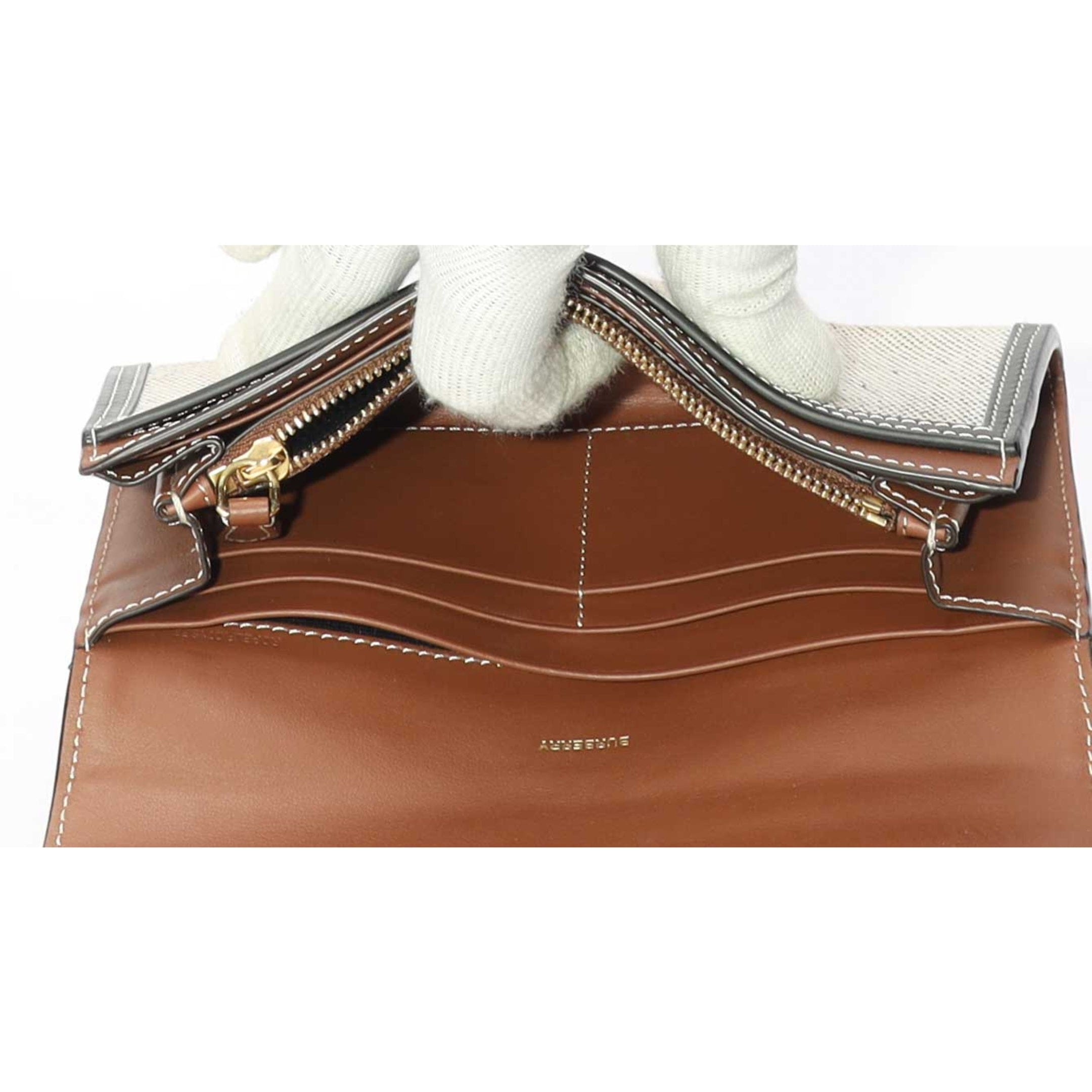 Burberry Grey/Black Logo Halton Continental Wallet