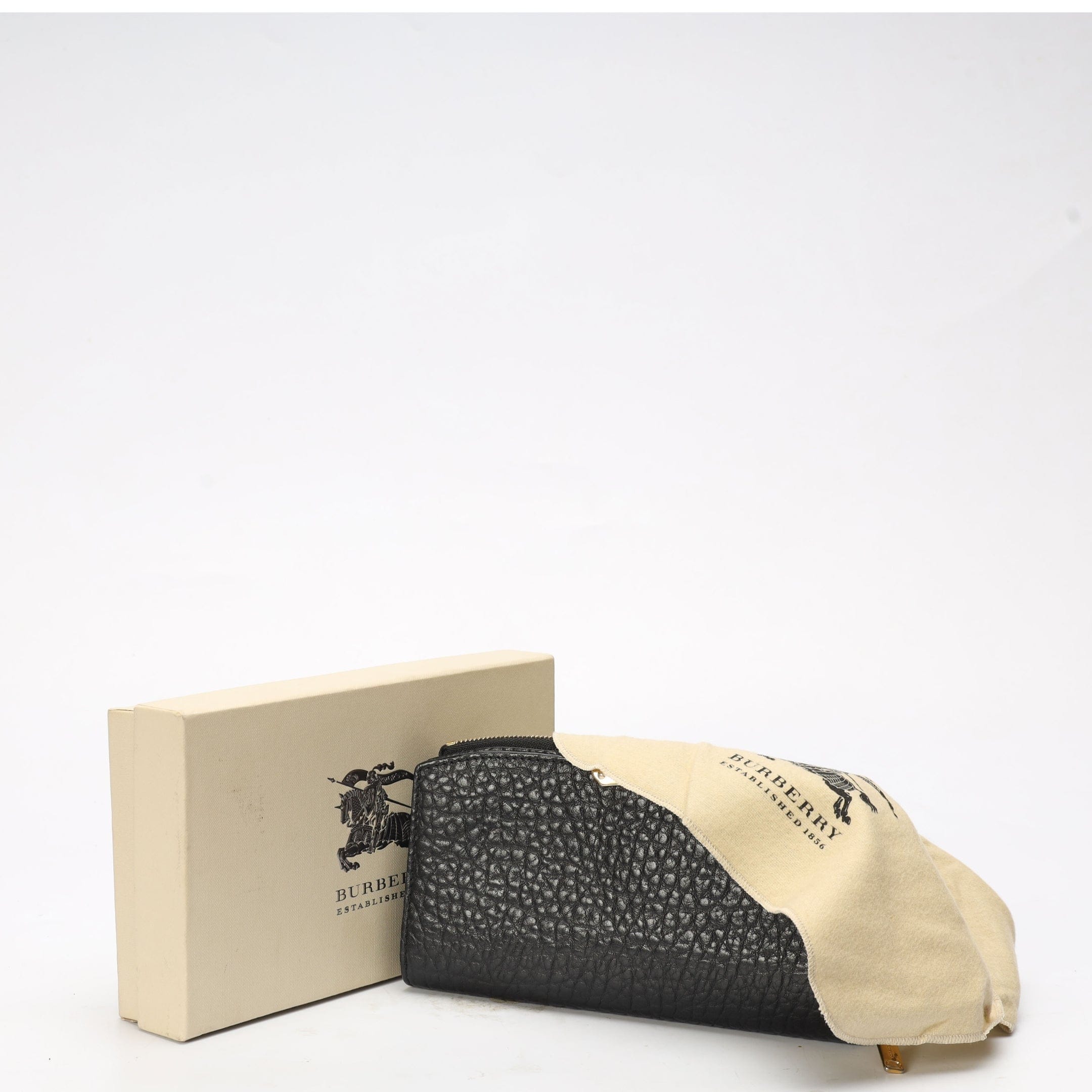 Burberry Black Grain Alvington Continental Wallet